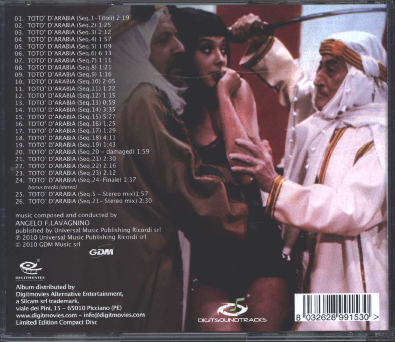 Angelo Francesco Lavagnino: Totò D'Arabia (Original Soundtrack), CD
