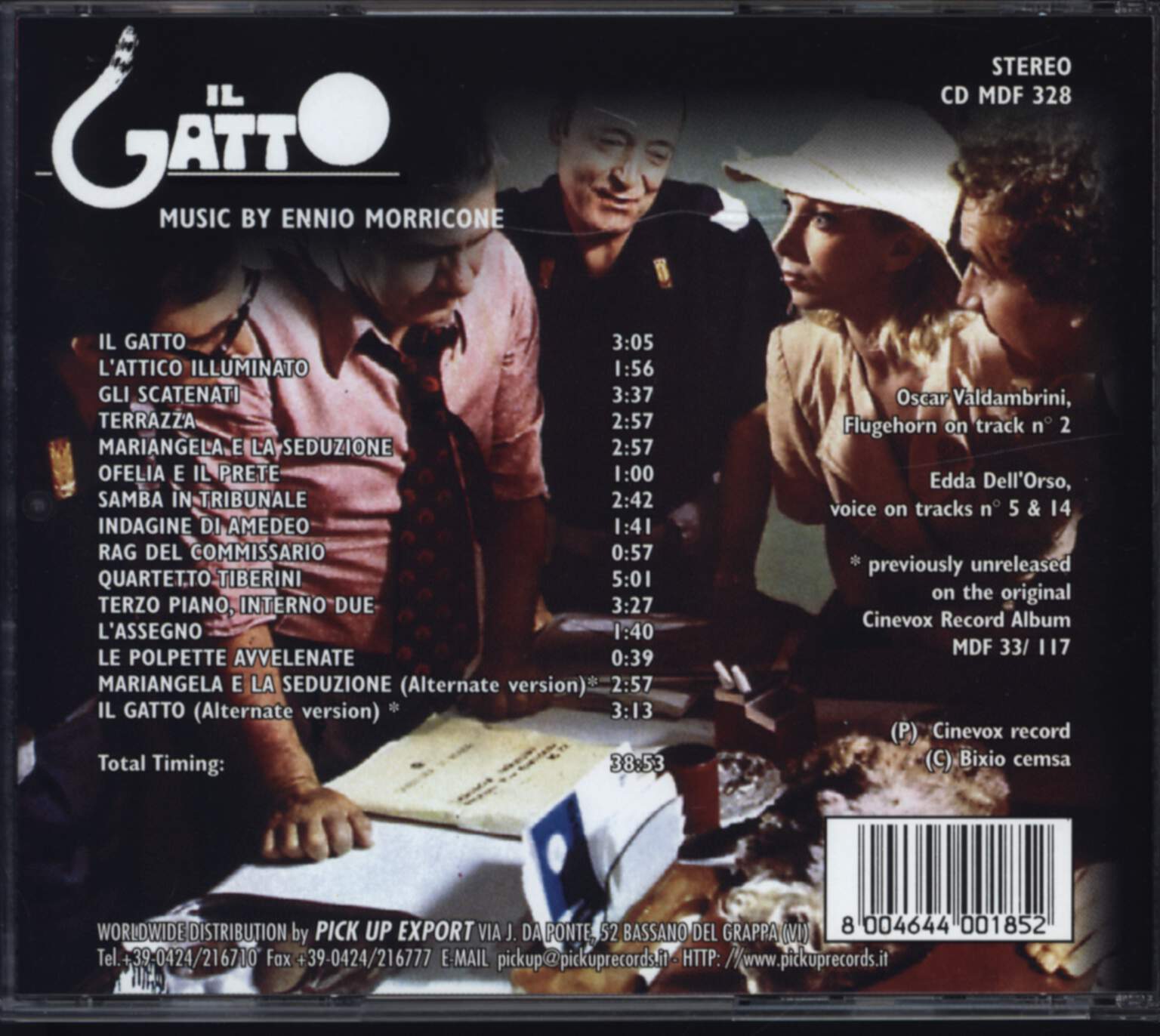 Ennio Morricone: Il Gatto (Original Soundtrack), CD