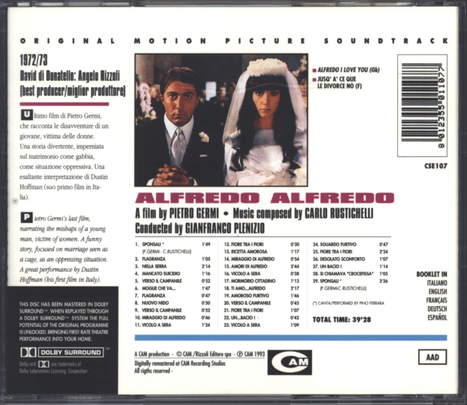 Carlo Rustichelli: Alfredo Alfredo (Alfredo I Love You), CD