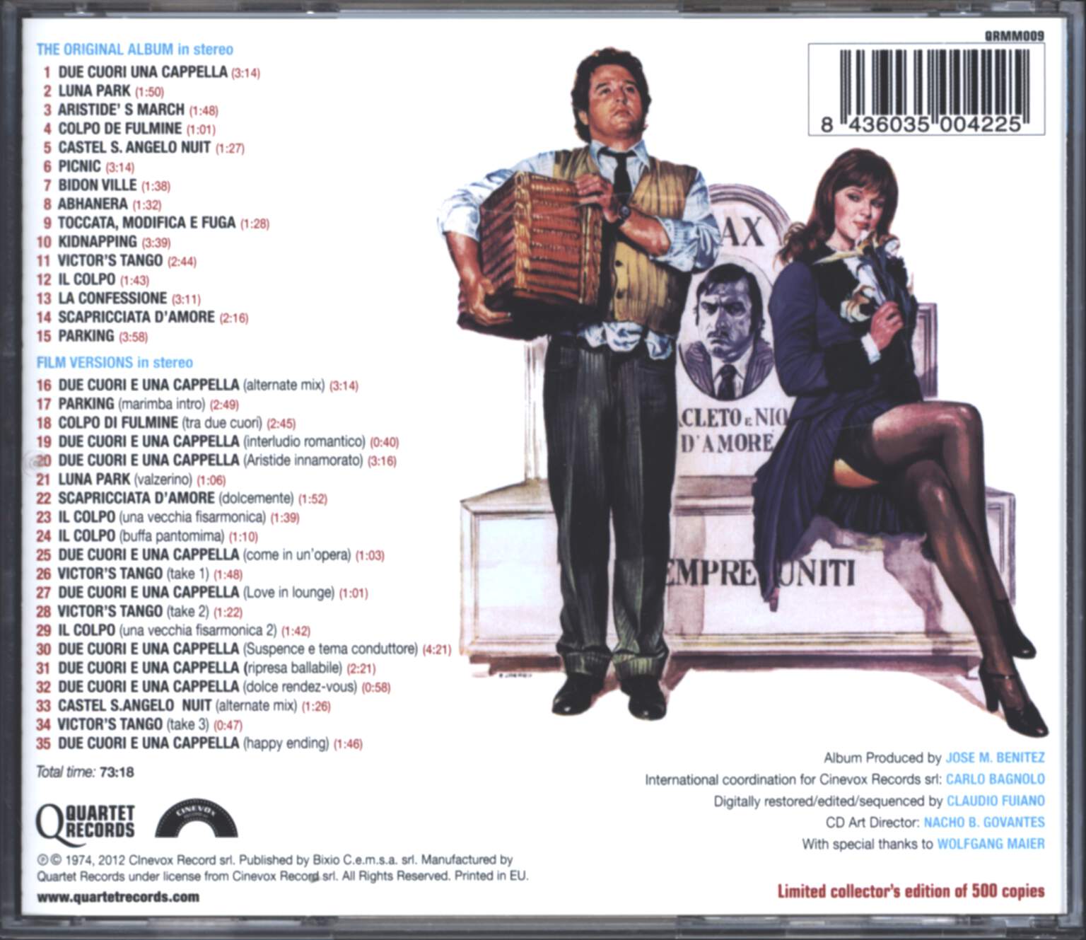 Stelvio Cipriani: Due Cuori Una Cappella (Colonna Sonora Originale Del Film), CD