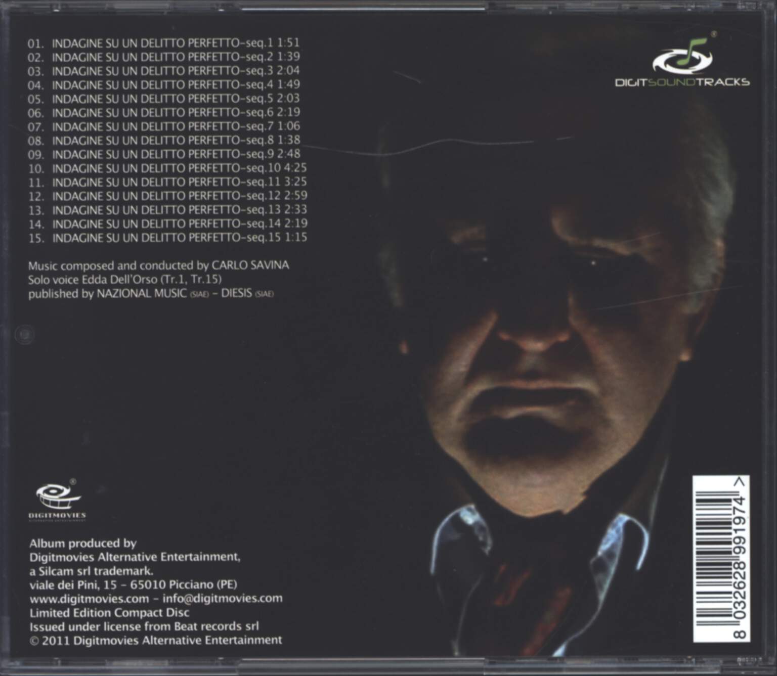 Carlo Savina: Indagine Su Un Delitto Perfetto, CD