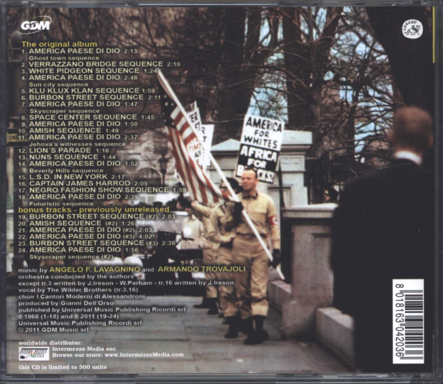 Angelo Francesco Lavagnino: America Paese DI Dio, CD
