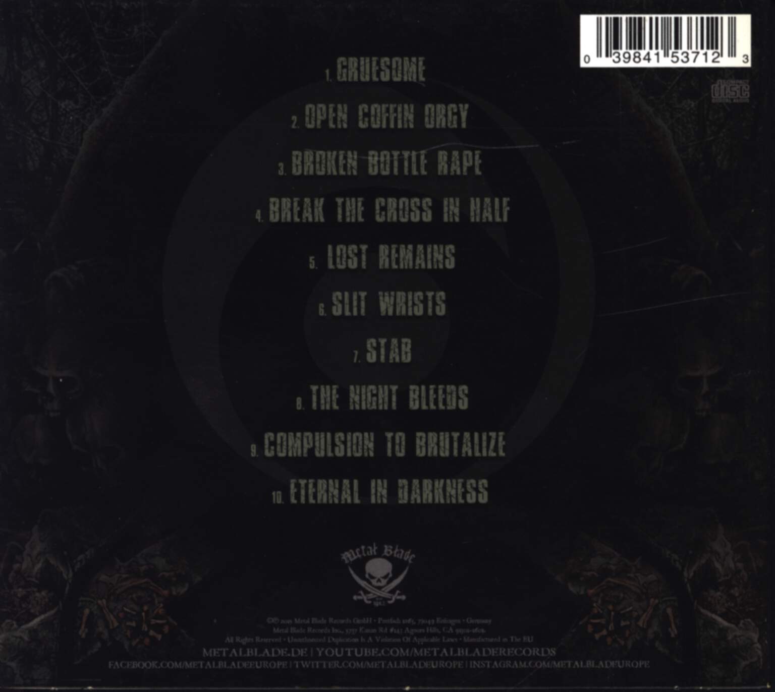 Six Feet Under: Crypt Of The Devil, CD