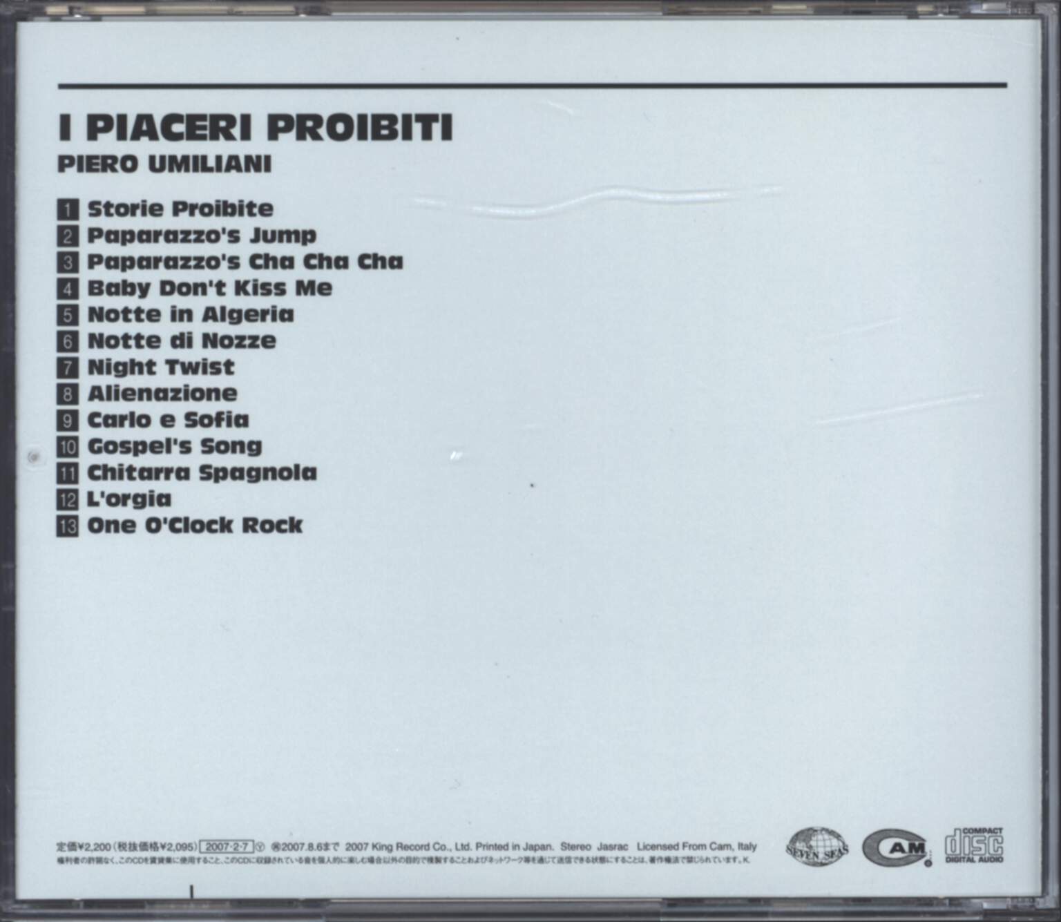 Piero Umiliani: I Piaceri Proibiti (Colonna Sonora Originale Del Film), CD
