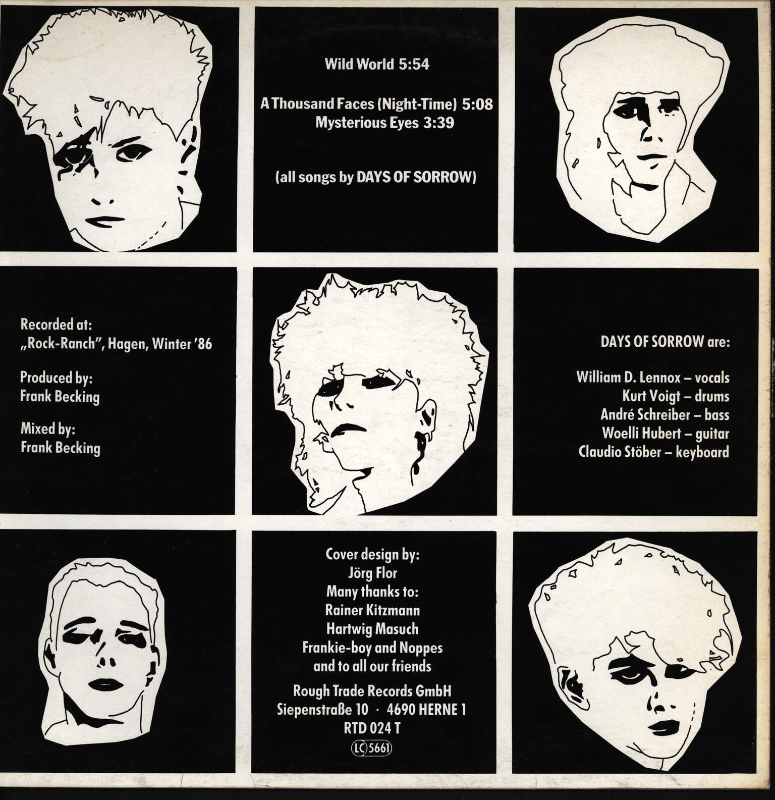 Days Of Sorrow: A Thousand Faces, 12" Maxi Single (Vinyl)