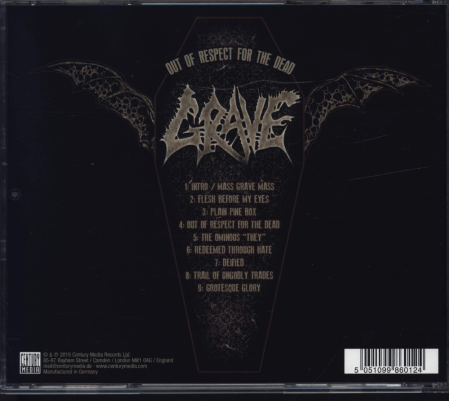 Grave: Out Of Respect For The Dead, CD