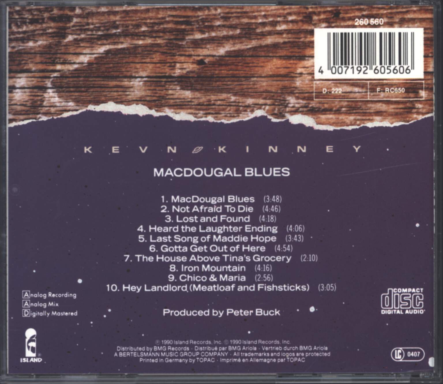 Kevn Kinney: MacDougal Blues, CD