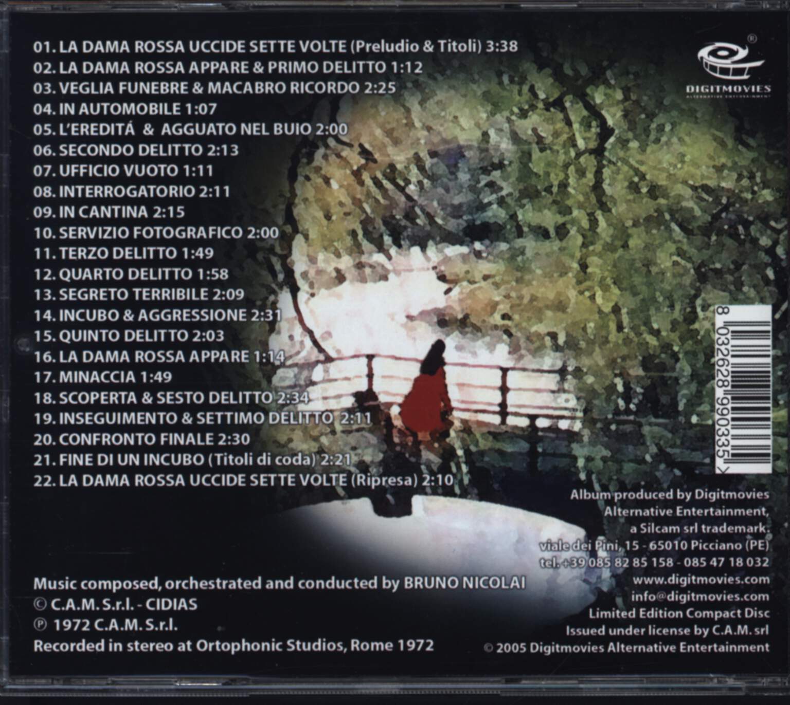 Bruno Nicolai: La Dama Rossa Uccide Sette Volte (Original Motion Picture Soundtrack), CD