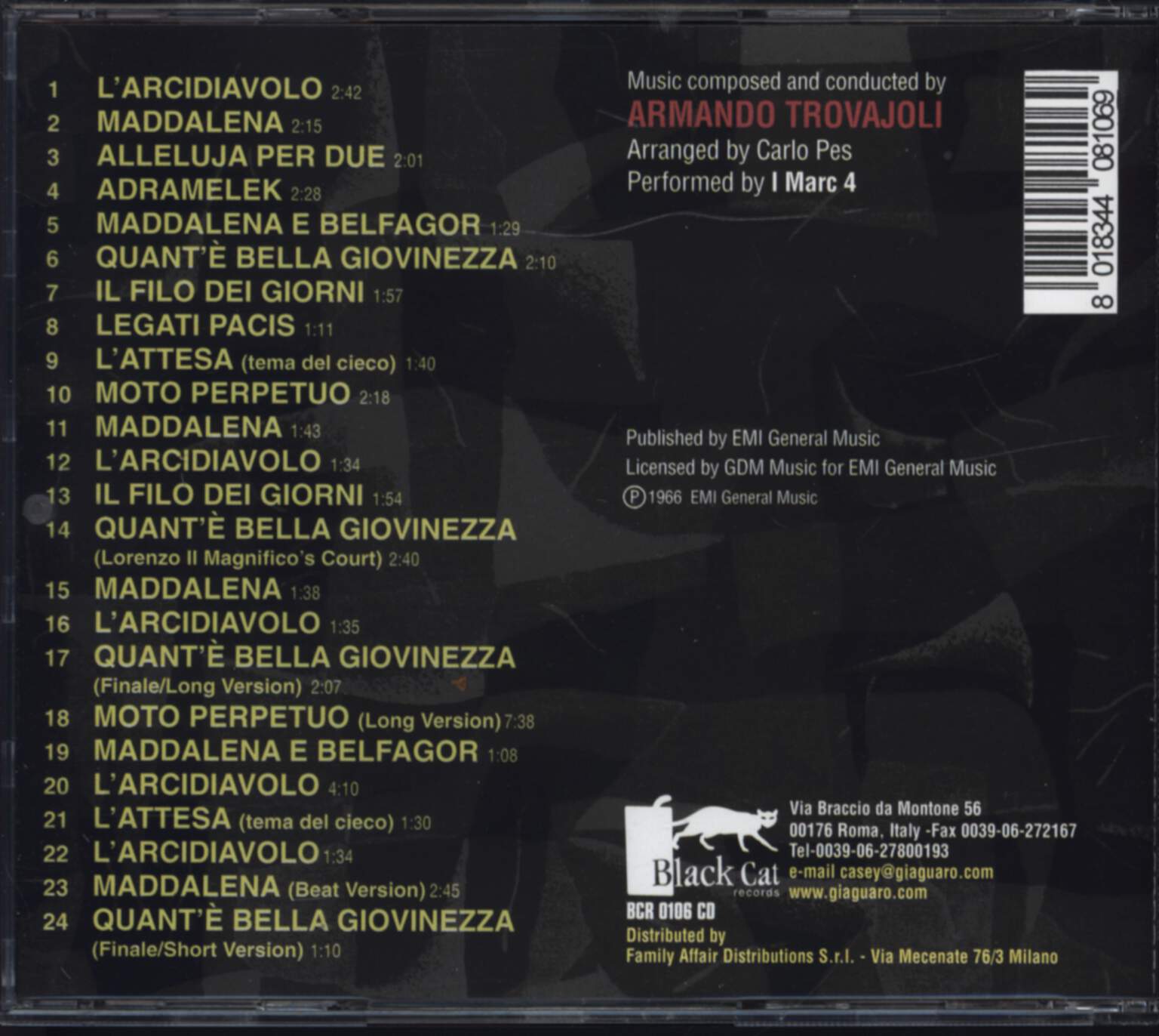 Armando Trovaioli: L'Arcidiavolo (Colonna Sonora Originale), CD