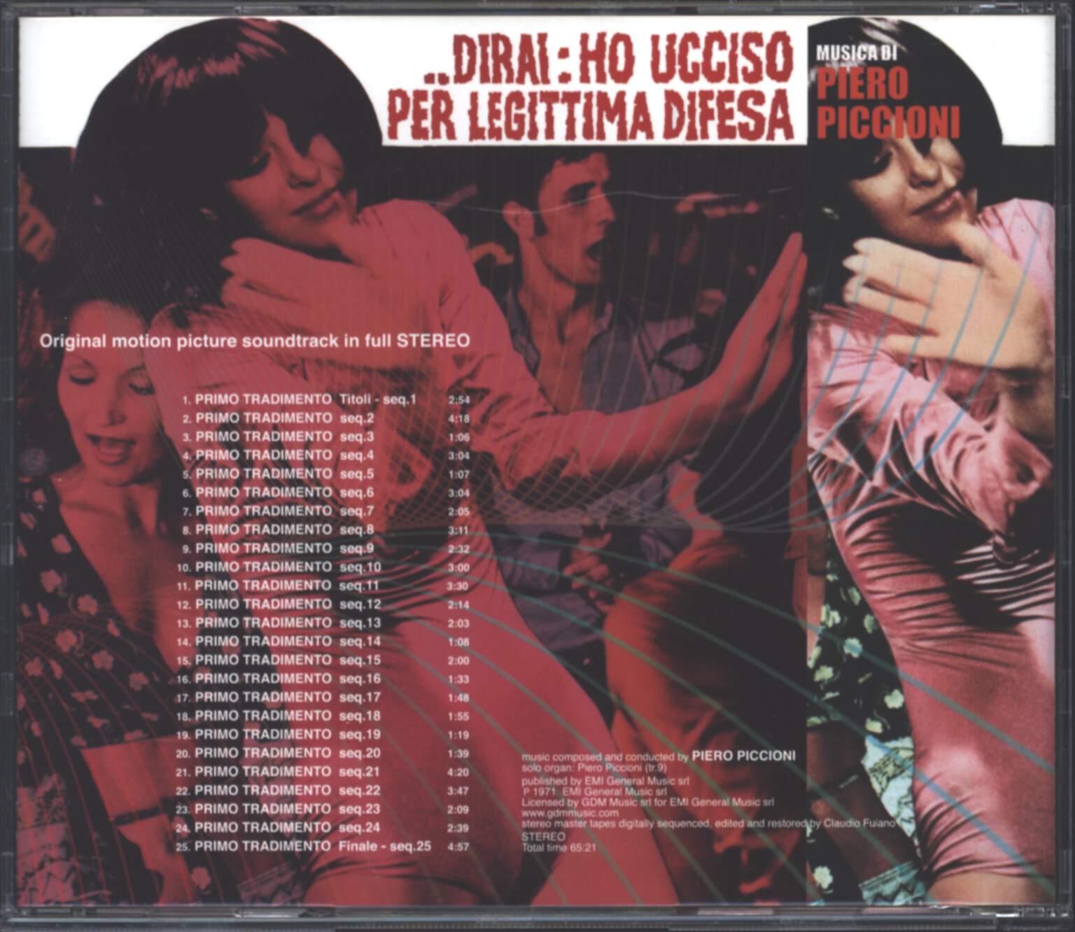 Piero Piccioni: .. Dirai: Ho Ucciso Per Legittima Difesa (Colonna Sonora Originale), CD