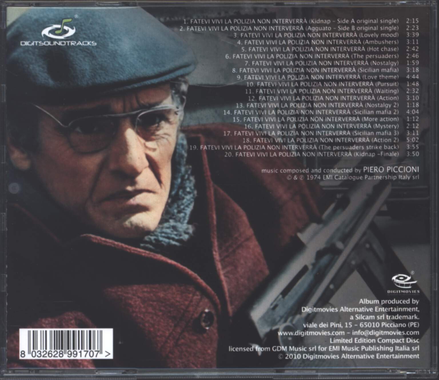 Piero Piccioni: Fatevi Vivi La Polizia Non Interverrà (Original Soundtrack In Full Stereo), CD