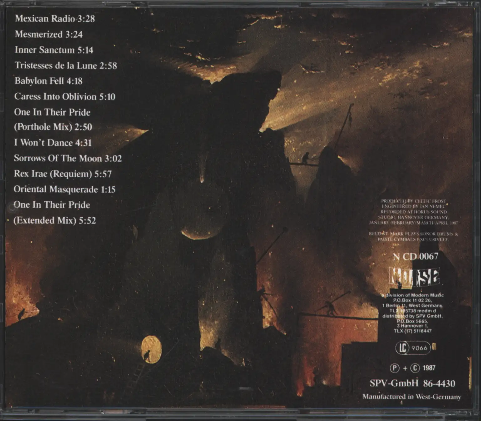 Celtic Frost: Into The Pandemonium, CD