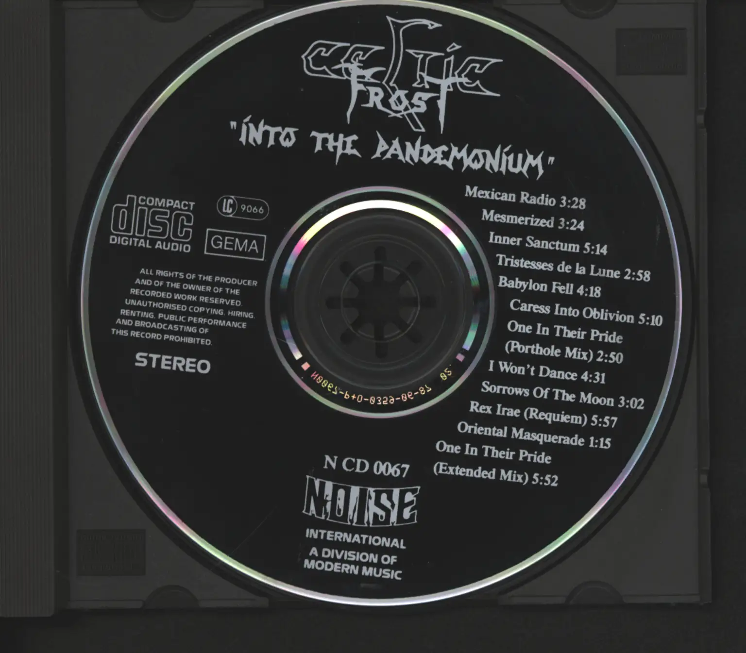 Celtic Frost: Into The Pandemonium, CD