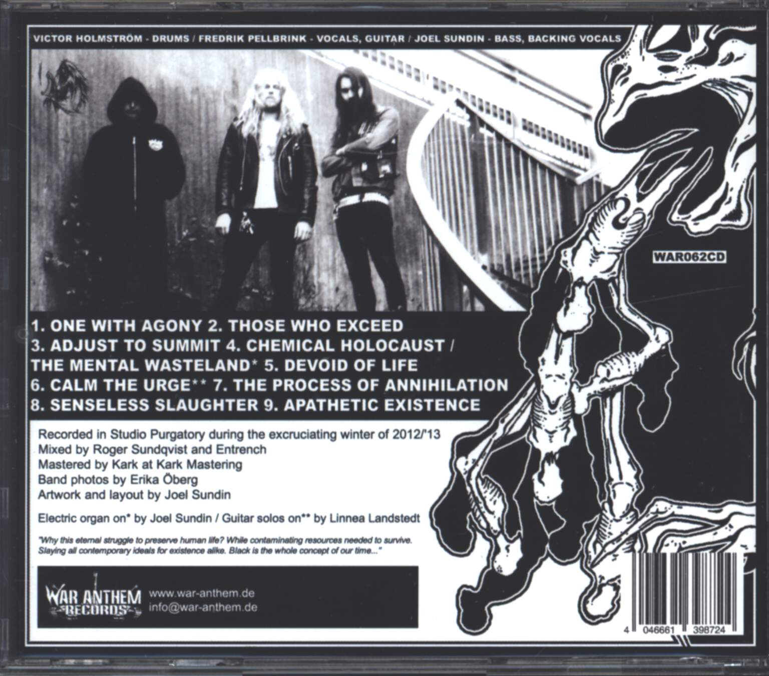 Entrench: Violent Procreation, CD