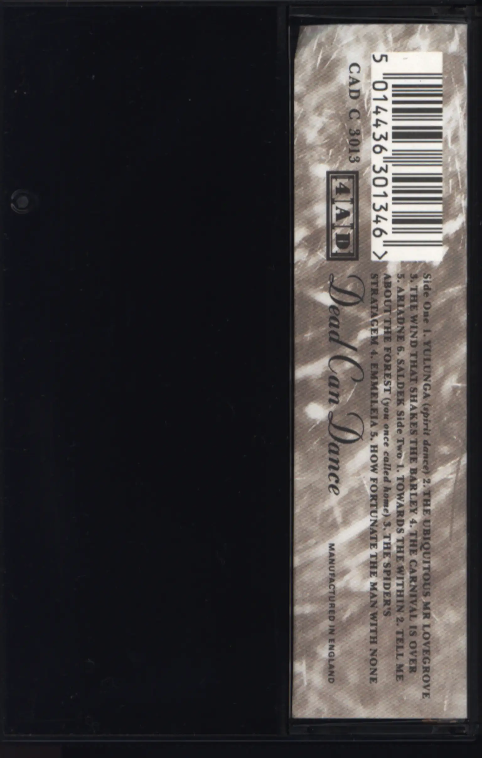 Dead Can Dance: Into The Labyrinth, Compact Cassette