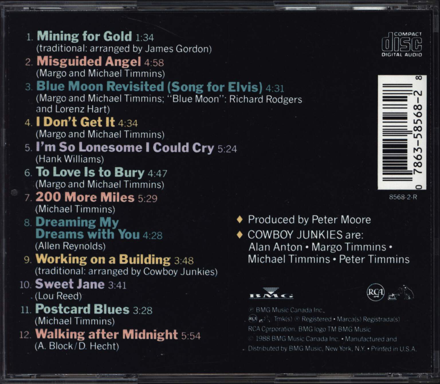 Cowboy Junkies: The Trinity Session, CD