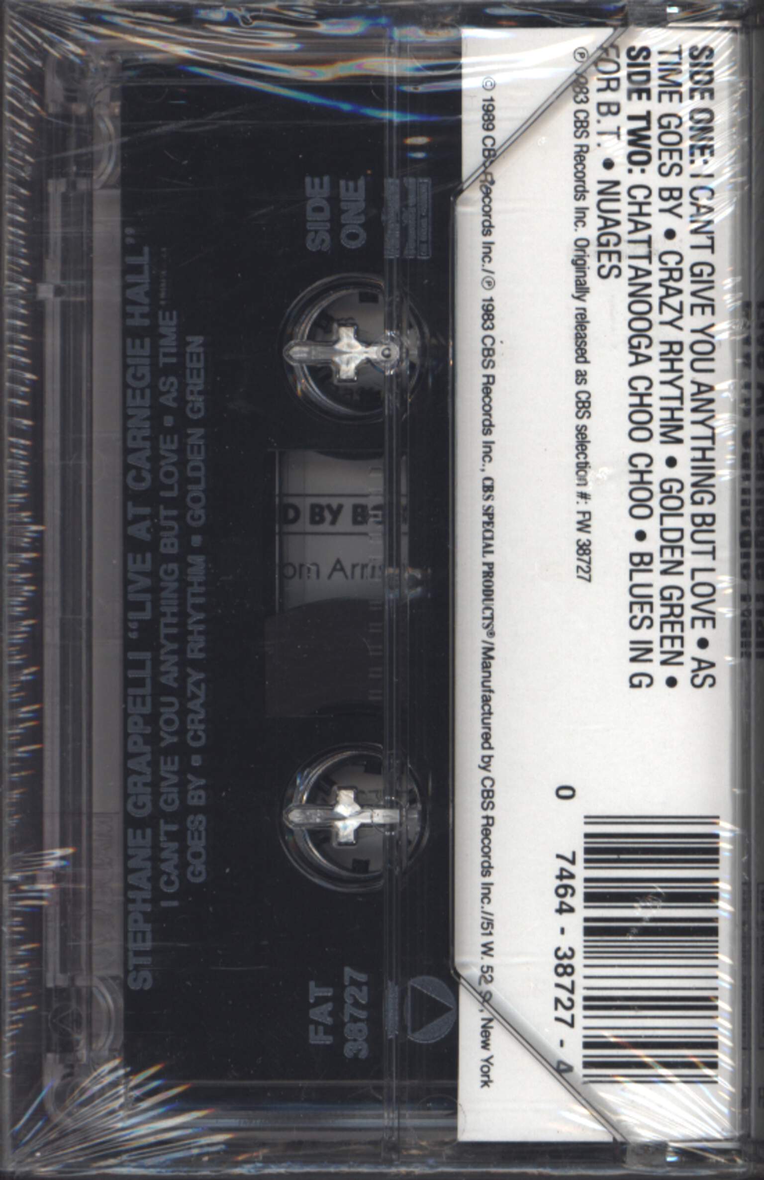 Stéphane Grappelli: Live At Carnegie Hall, Compact Cassette