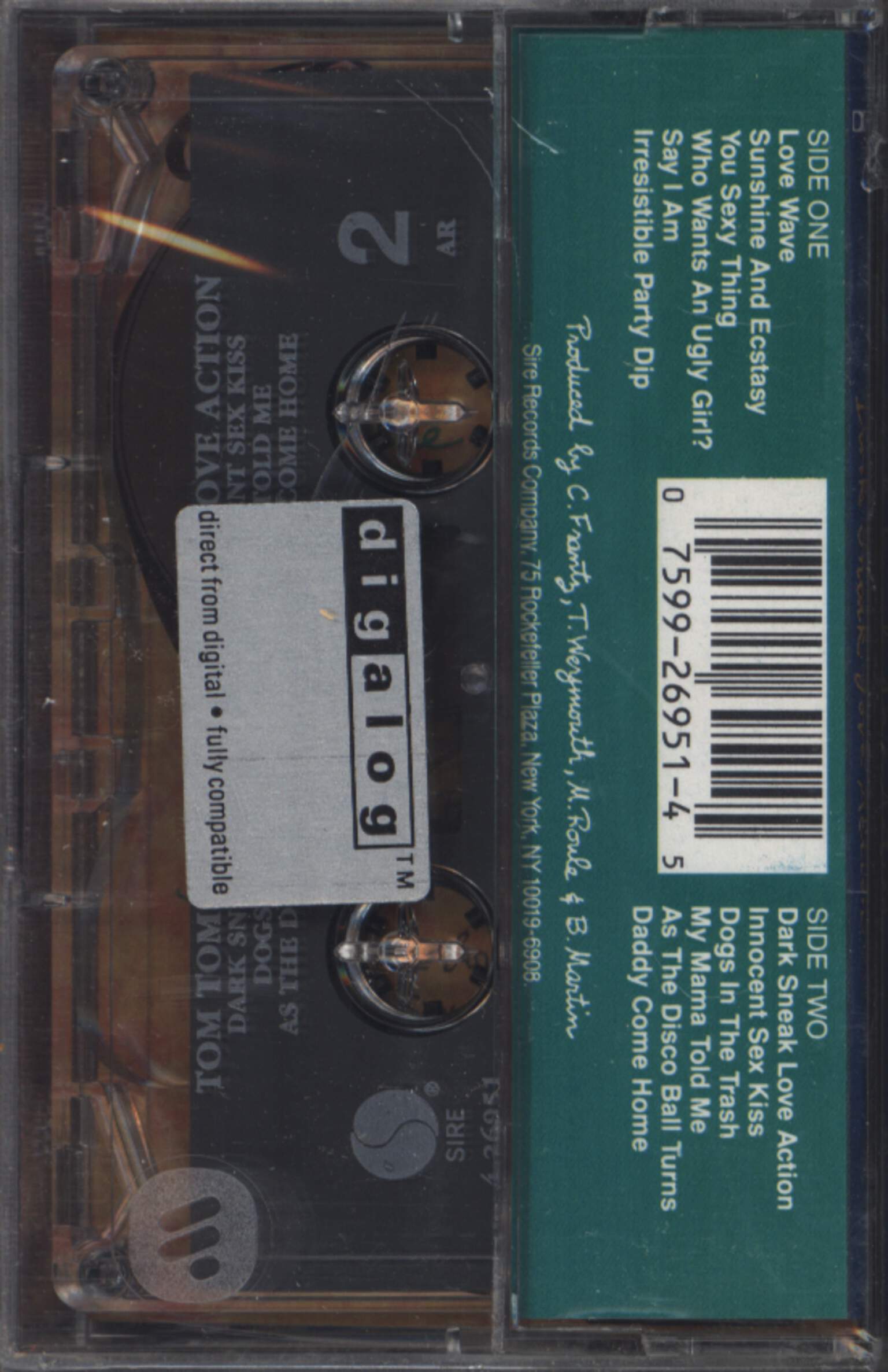 Tom Tom Club: Dark Sneak Love Action, Compact Cassette