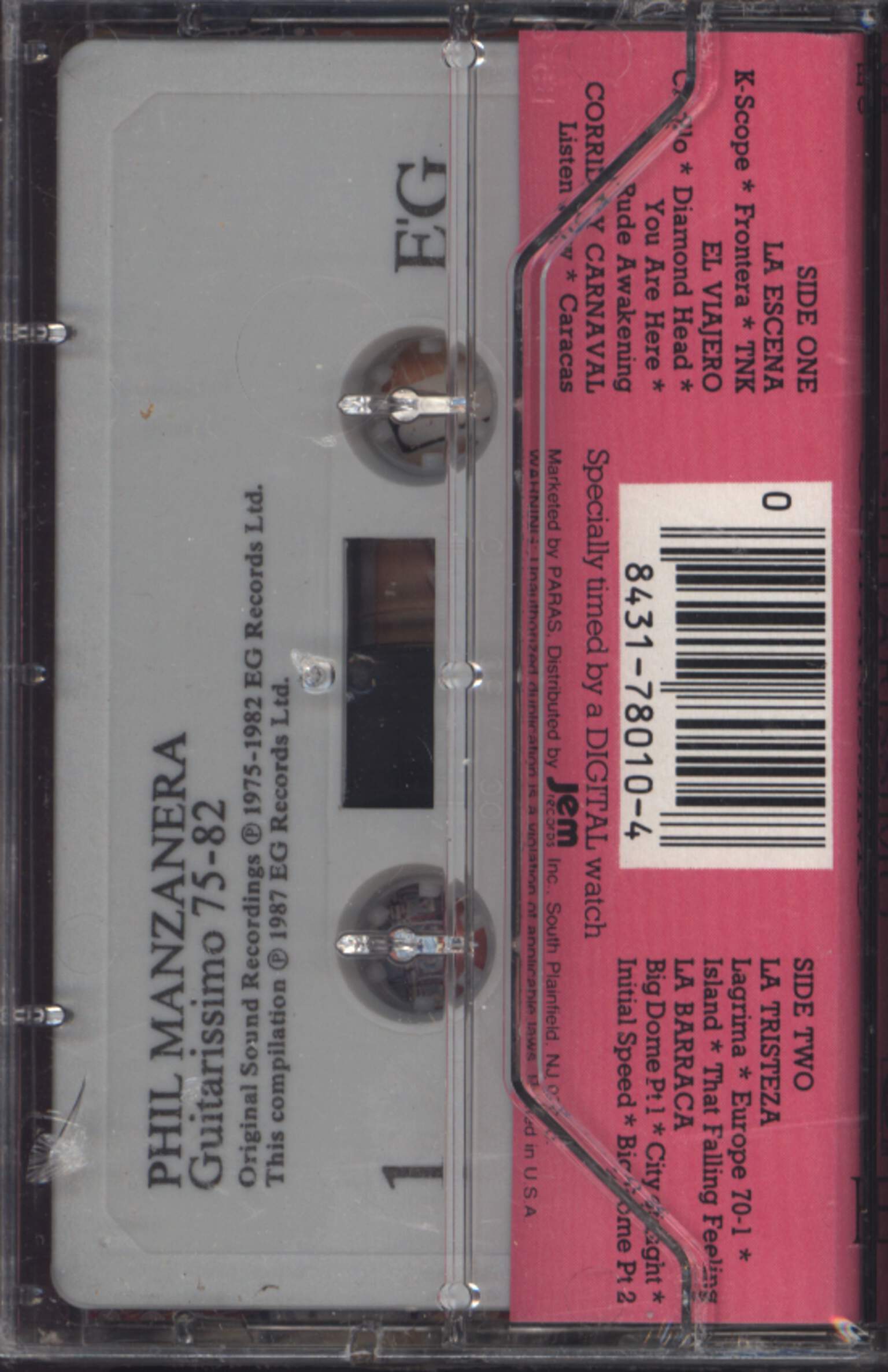 Phil Manzanera: Guitarissimo, Compact Cassette