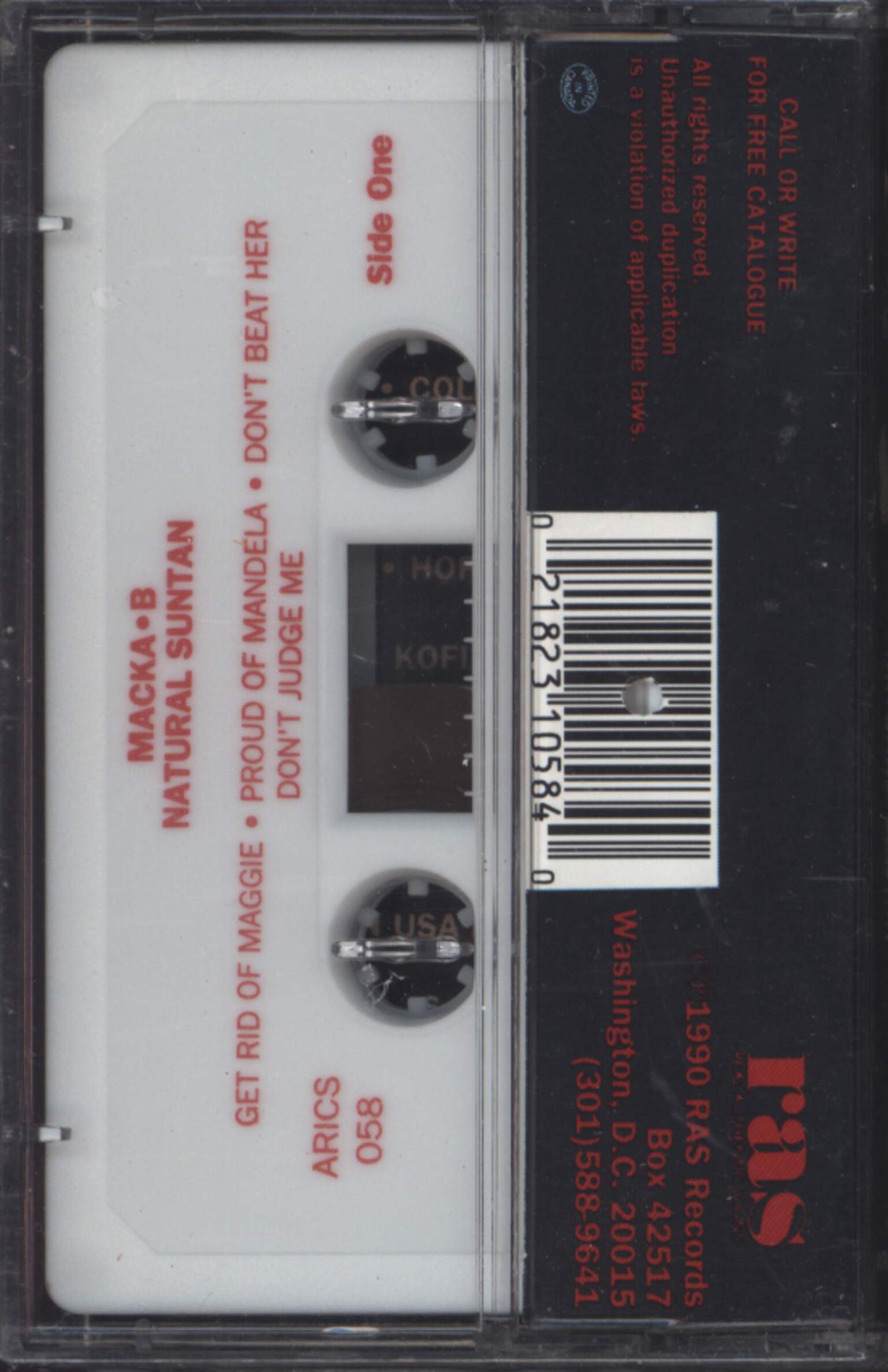Macka B: Natural Suntan, Compact Cassette