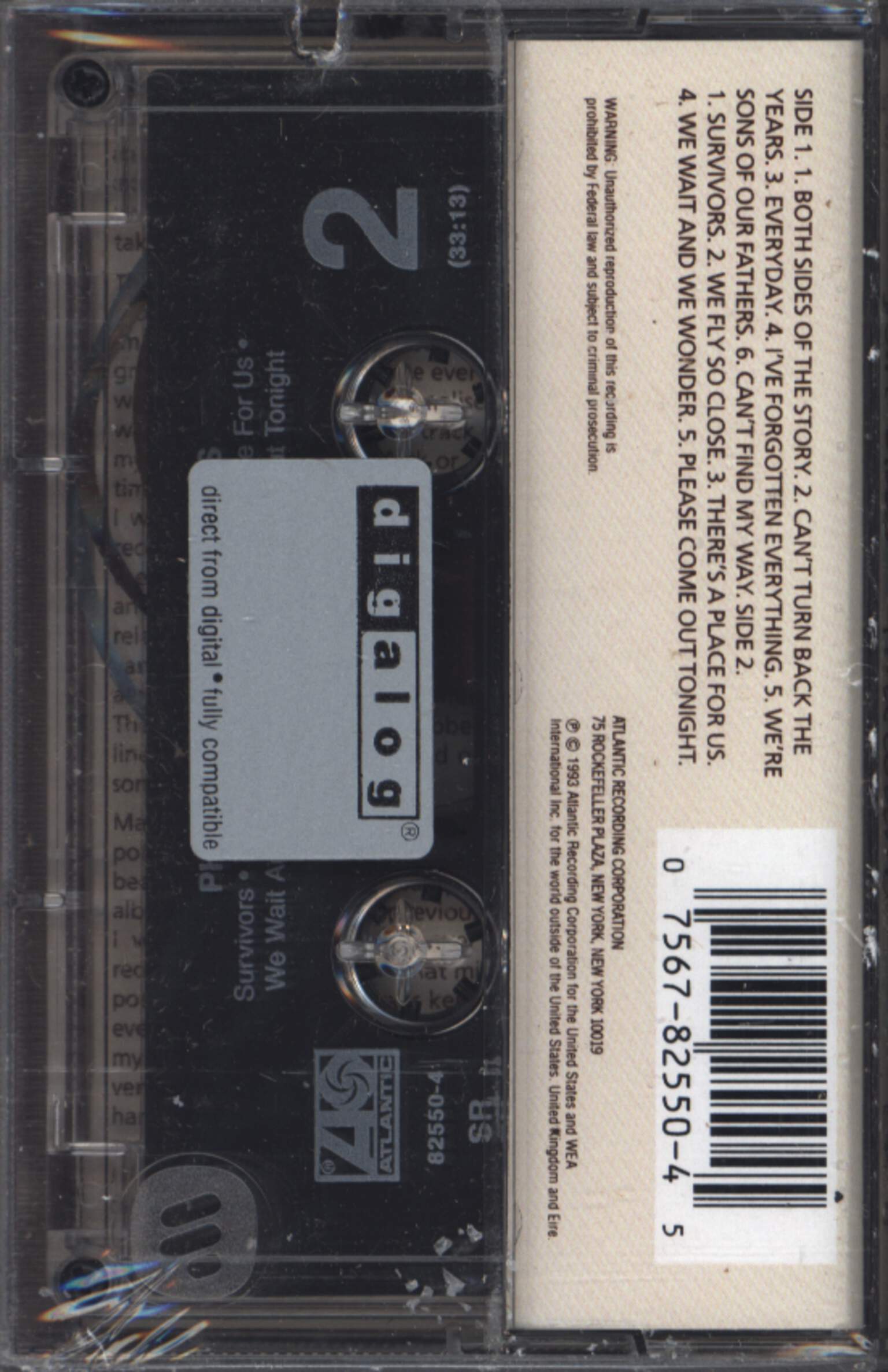 Phil Collins: Both Sides, Tape