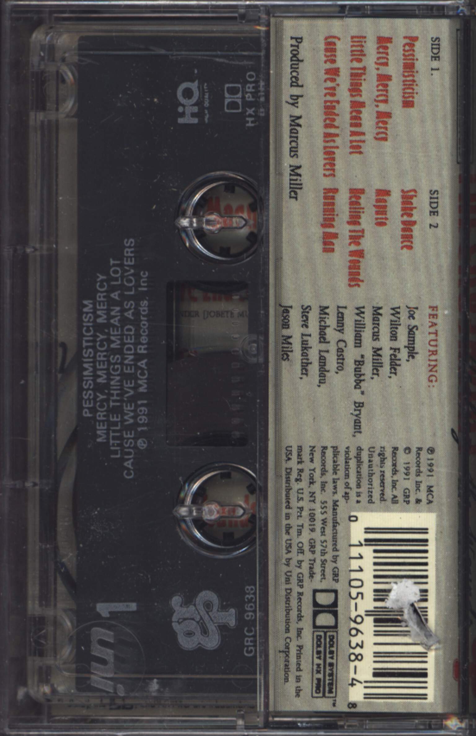 The Crusaders: Healing The Wounds, Compact Cassette