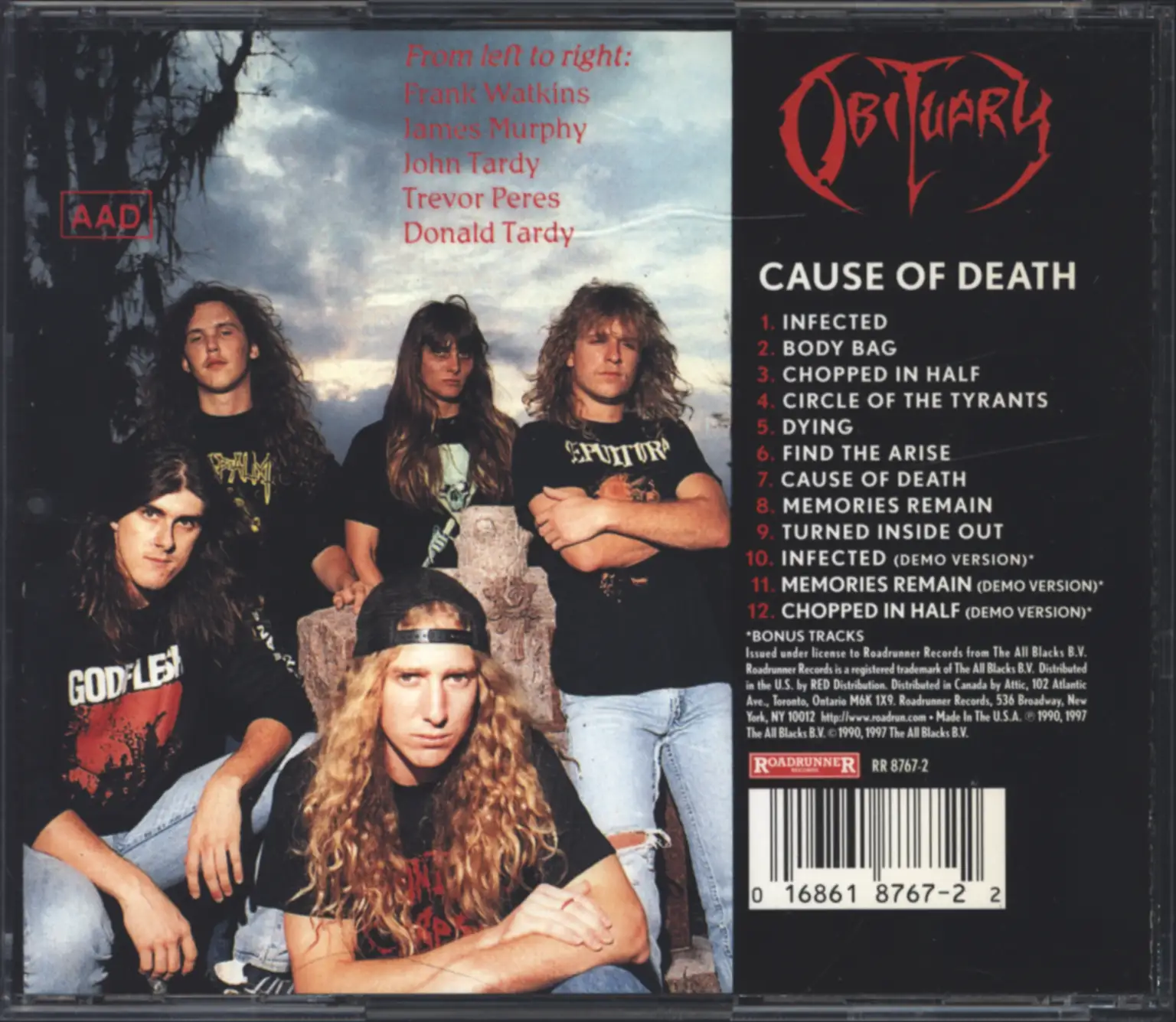 Obituary: Cause Of Death, CD