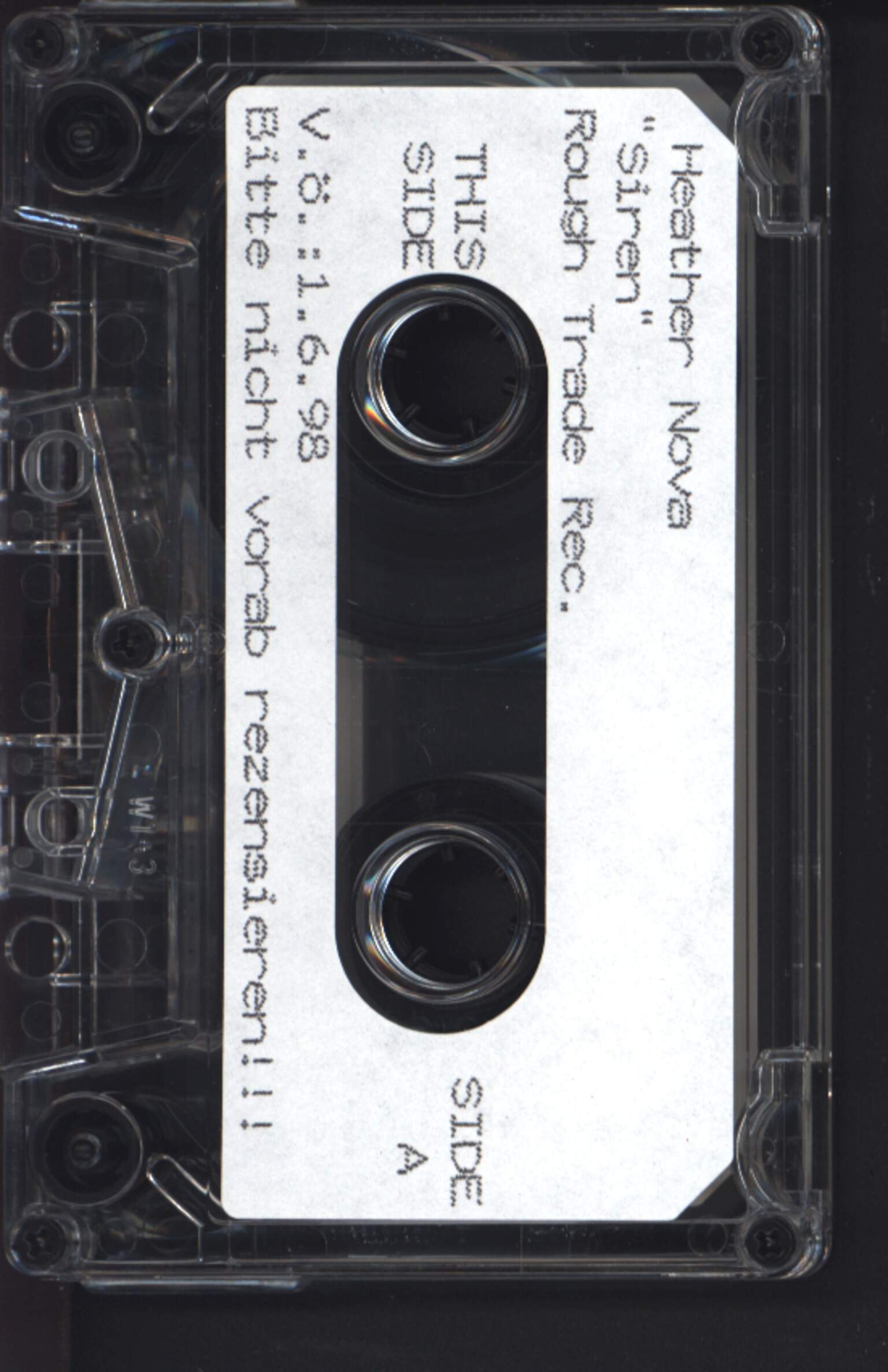 Heather Nova: Siren, Tape
