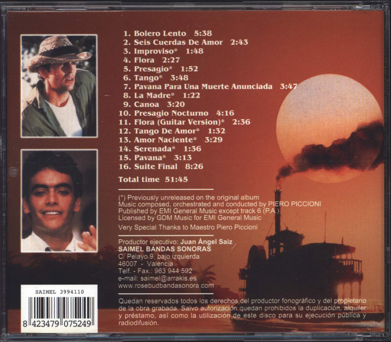 Piero Piccioni: Cronaca Di Una Morte Annunciata (Original Motion Picture Soundtrack), CD