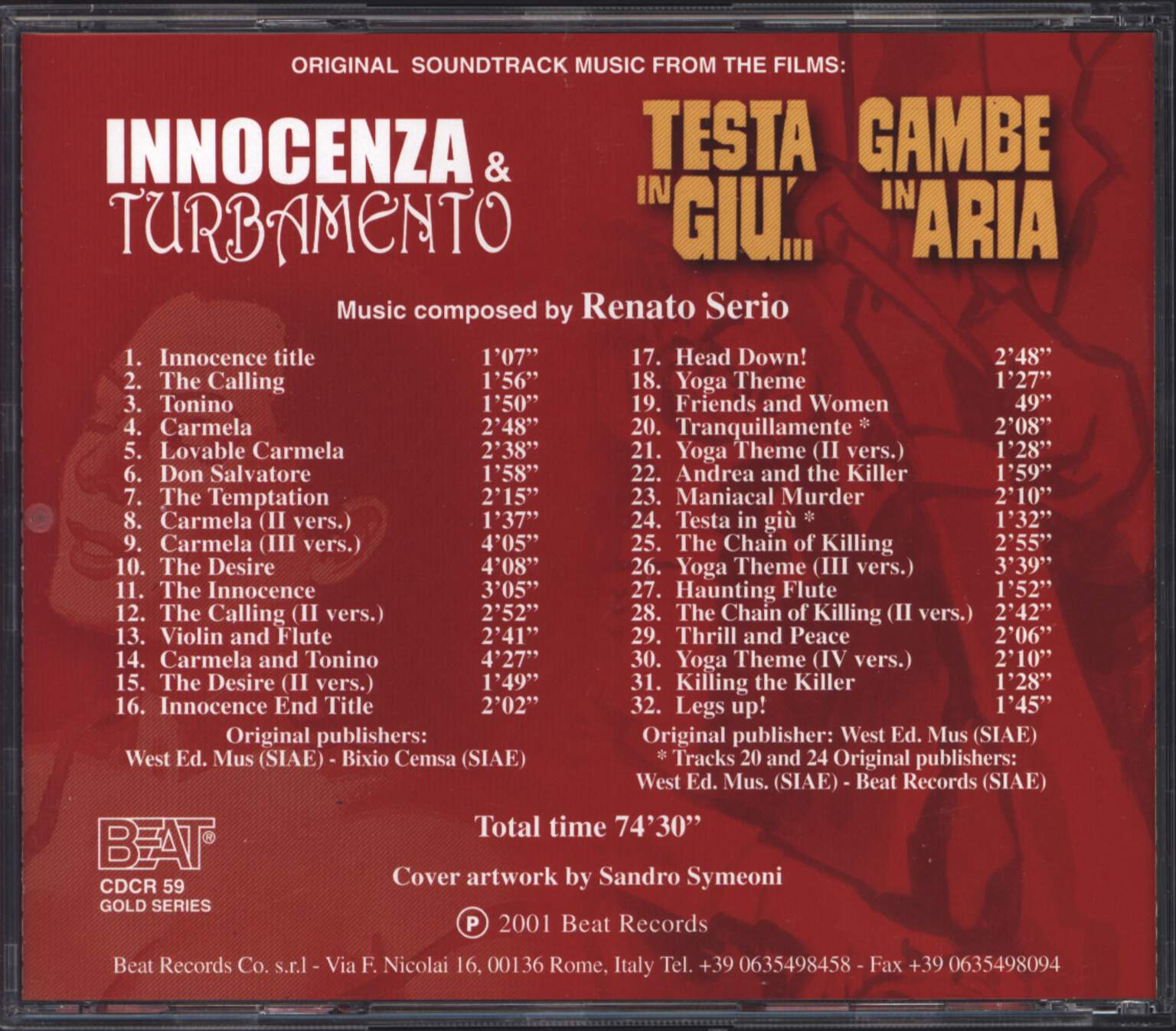Renato Serio: Innocenza & Turbamento / Testa In Giù, Gambe In Aria, CD