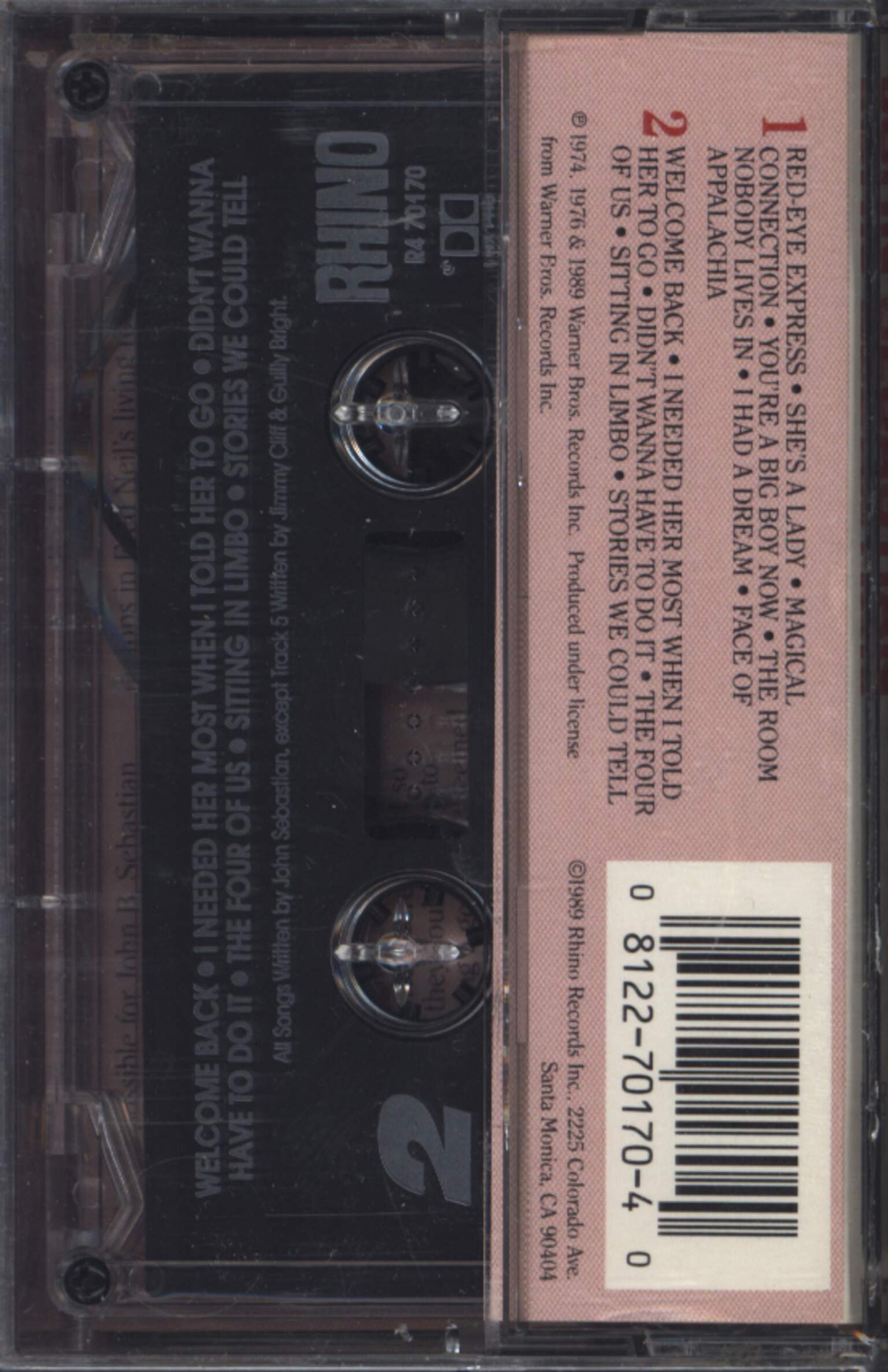 John Sebastian: The Best Of John Sebastian, Tape