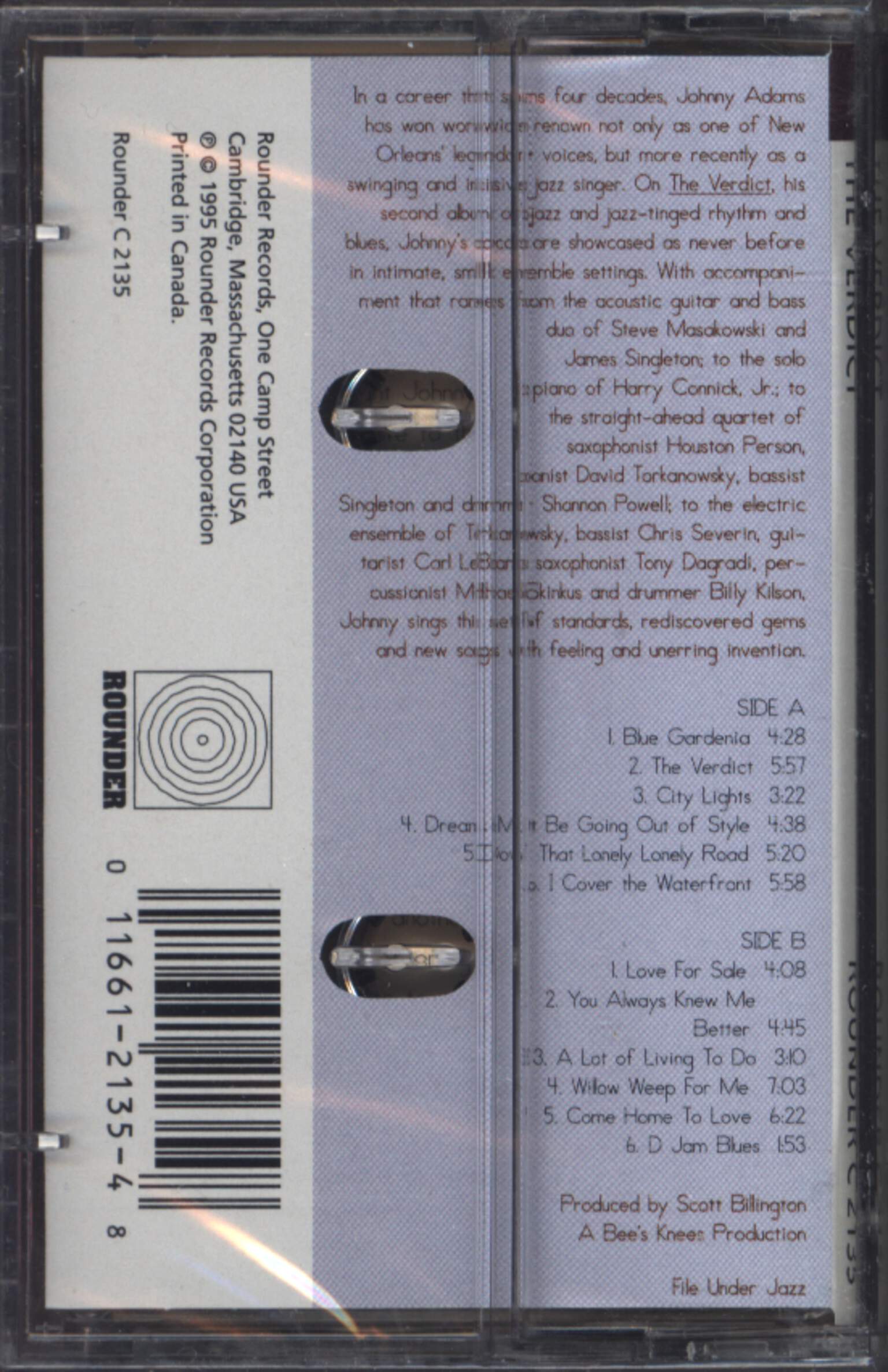 Johnny Adams: The Verdict, Compact Cassette