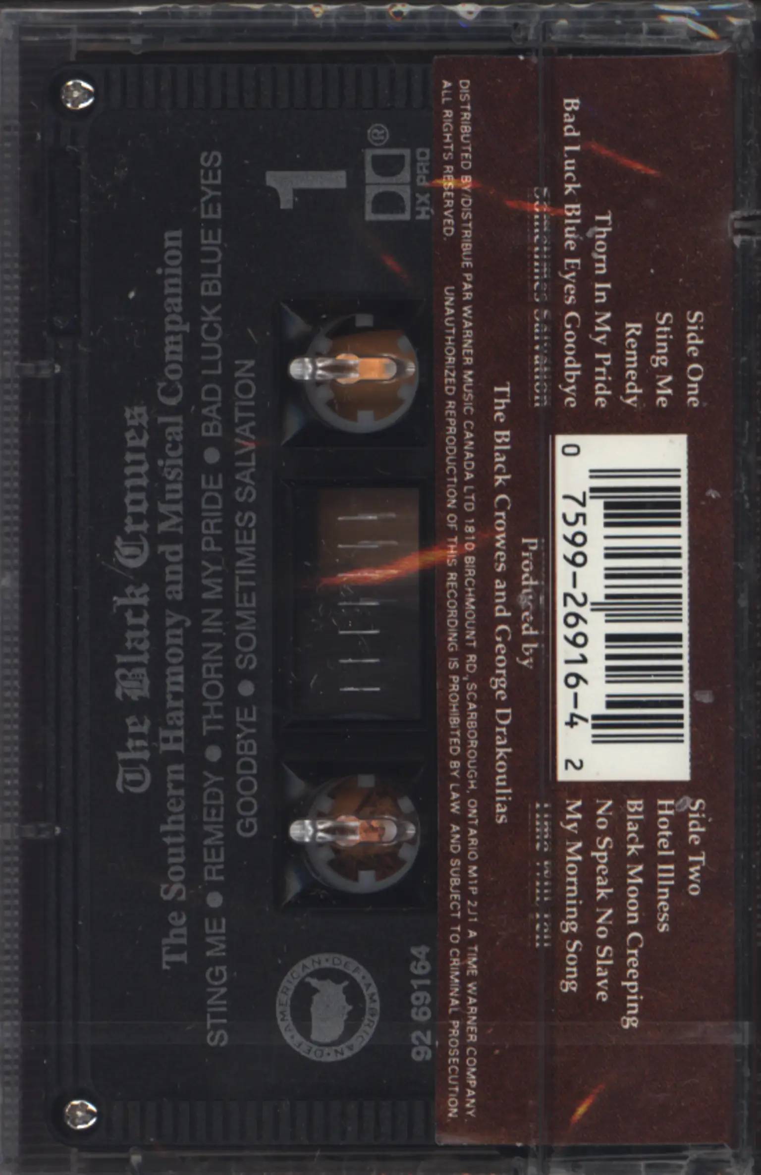 The Black Crowes: The Southern Harmony And Musical Companion, Compact Cassette