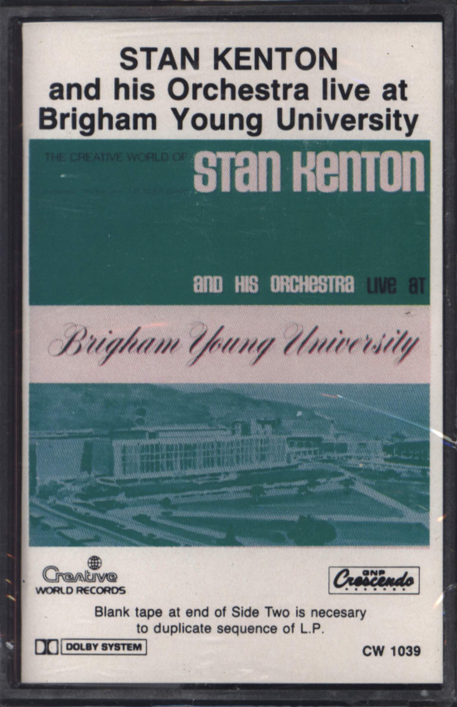 Stan Kenton And His Orchestra: Live At Brigham Young University, Compact Cassette
