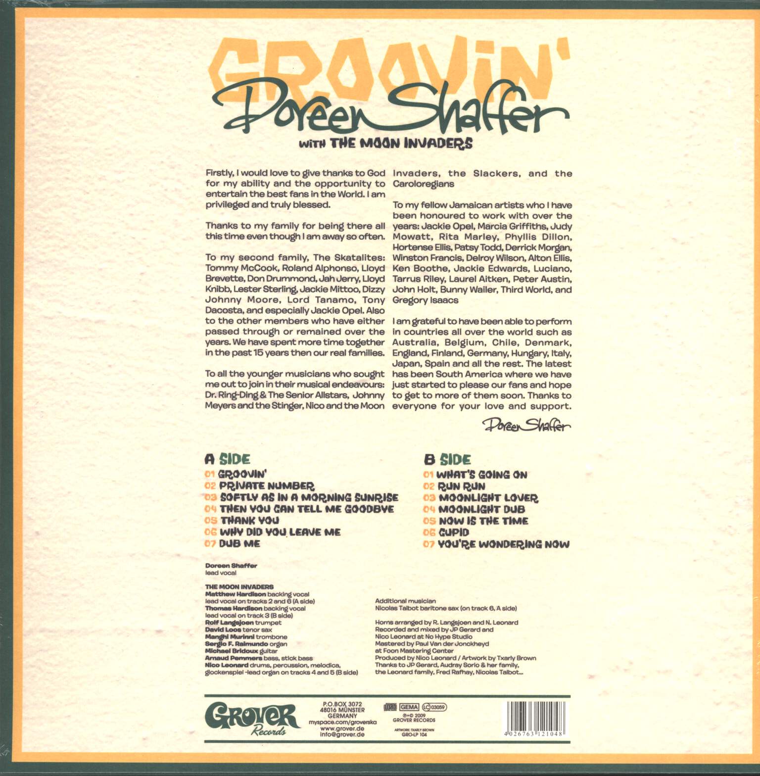 Doreen Shaffer: Groovin' With The Moon Invaders, LP (Vinyl)
