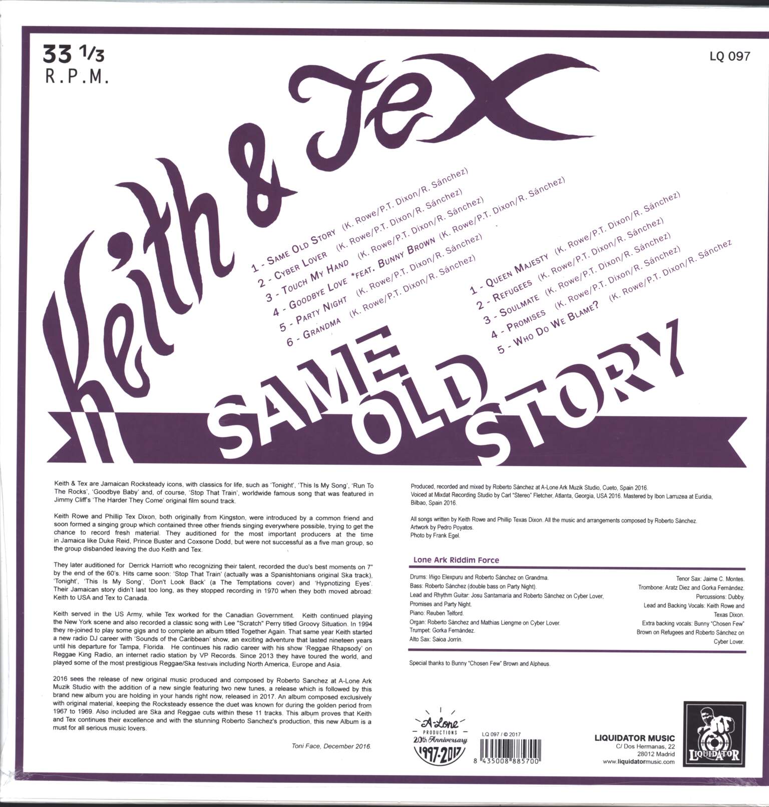 Keith & Tex: Same Old Story, LP (Vinyl)