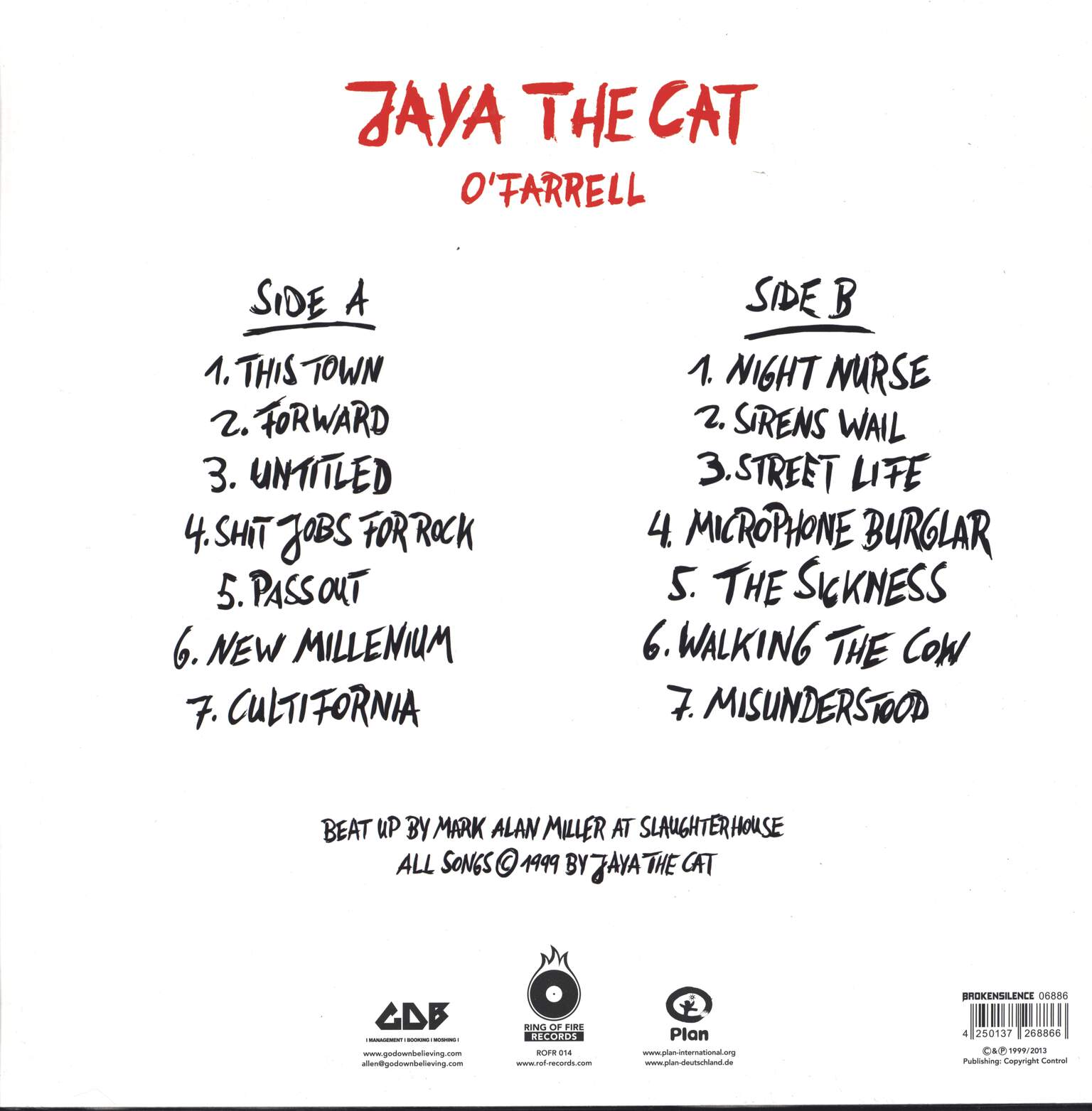 Jaya The Cat: O'Farrell, LP (Vinyl)