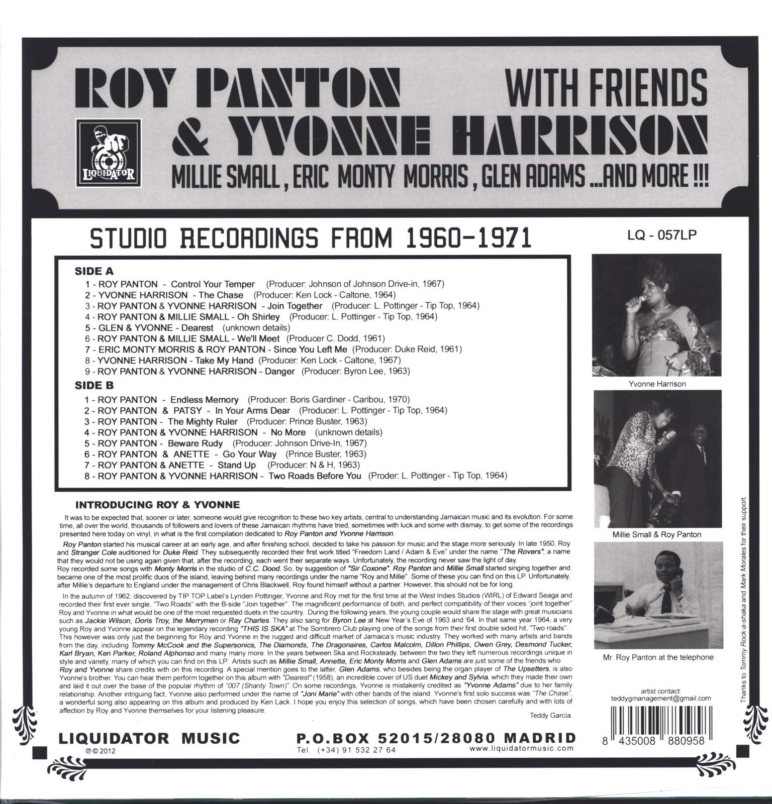 Roy And Yvonne: Studio Recordings From 1961-1970, LP (Vinyl)