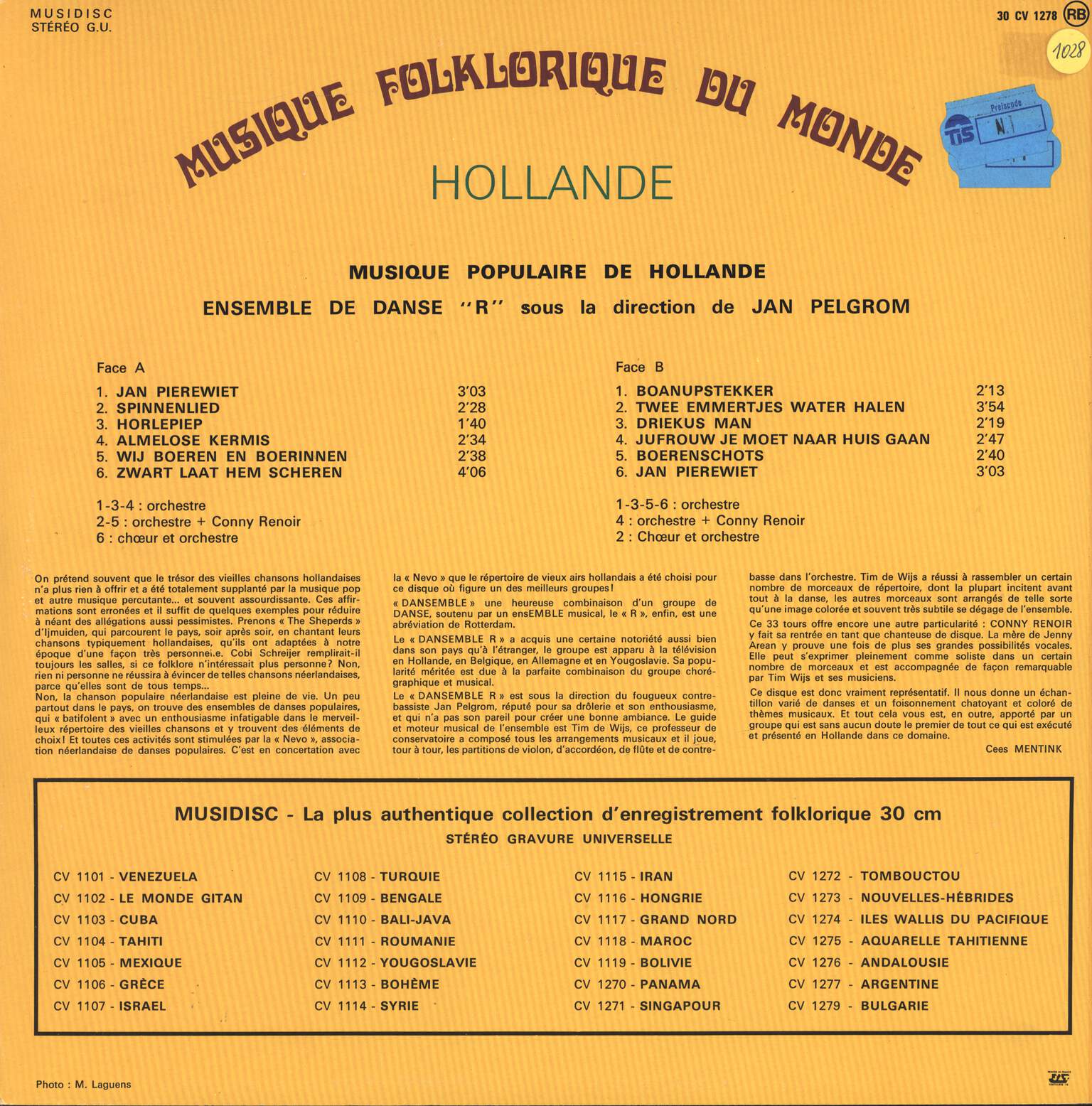 Ensemble Radostan: Hollande, LP (Vinyl)