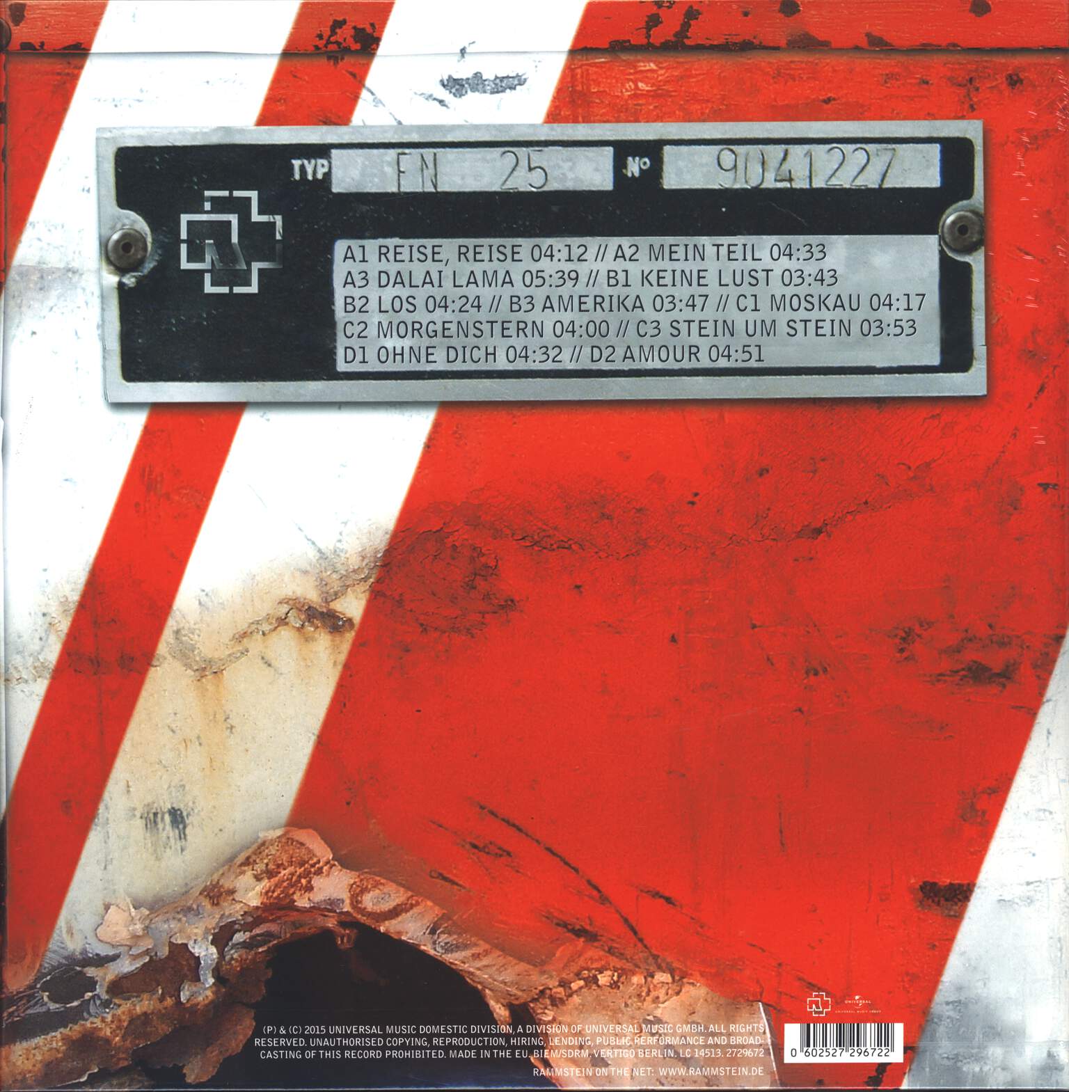 Rammstein: Reise, Reise, LP (Vinyl)