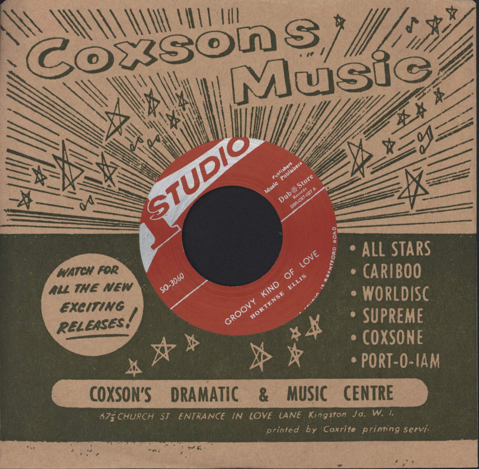 Hortense Ellis: Groovy Kind Of Love / A Man Of Chances, 7" Single (Vinyl)