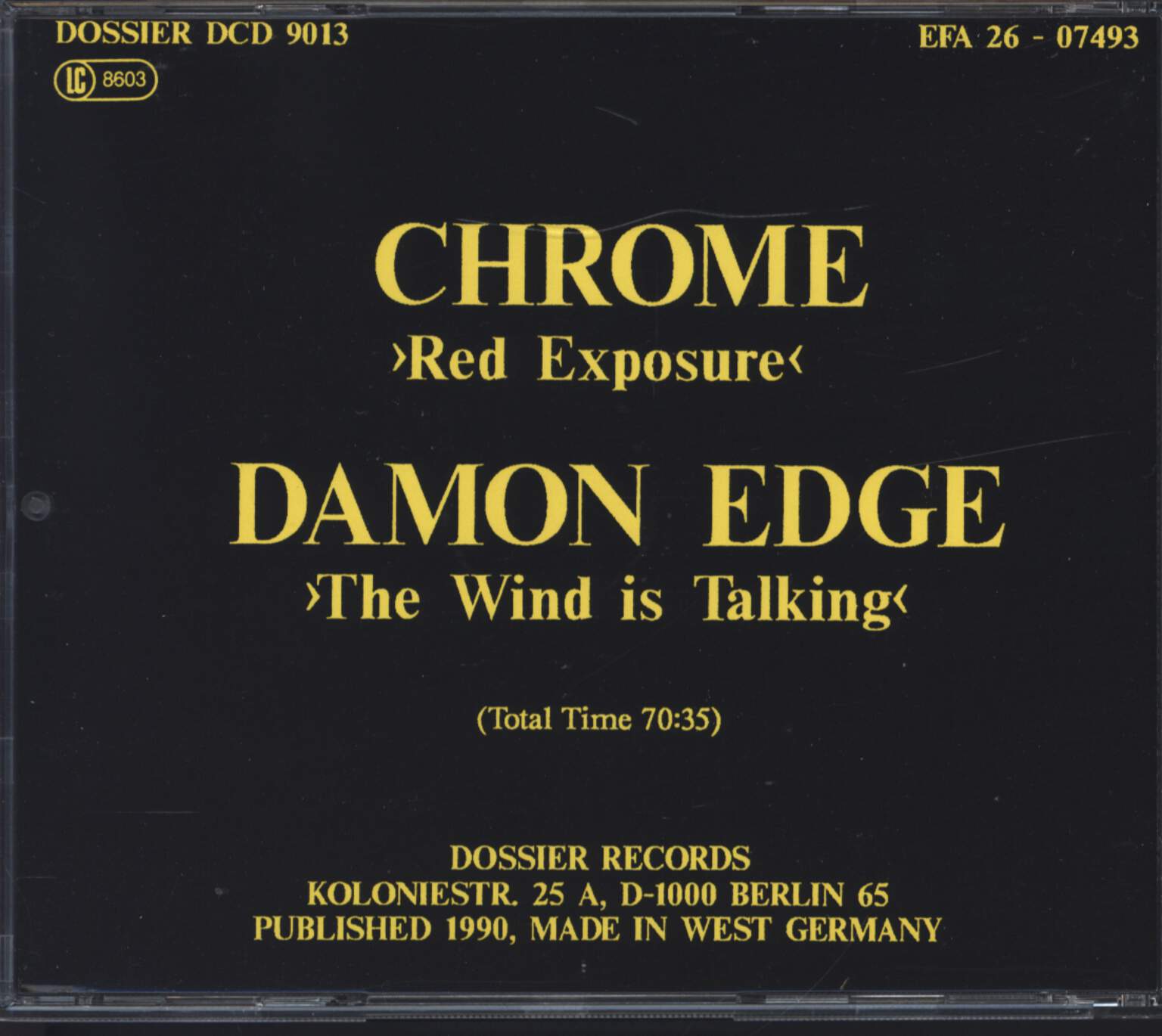 Chrome: Red Exposure / The Wind Is Talking, CD