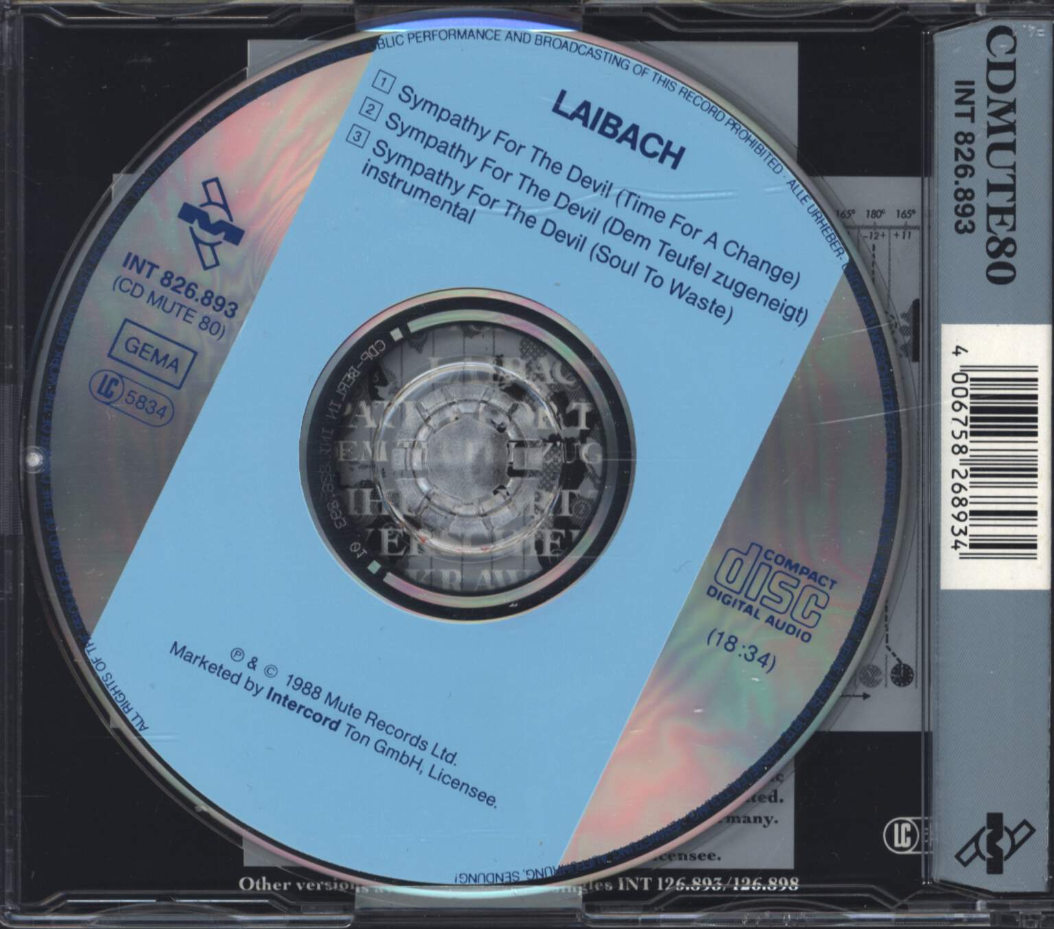 Laibach: Sympathy For The Devil, Mini CD