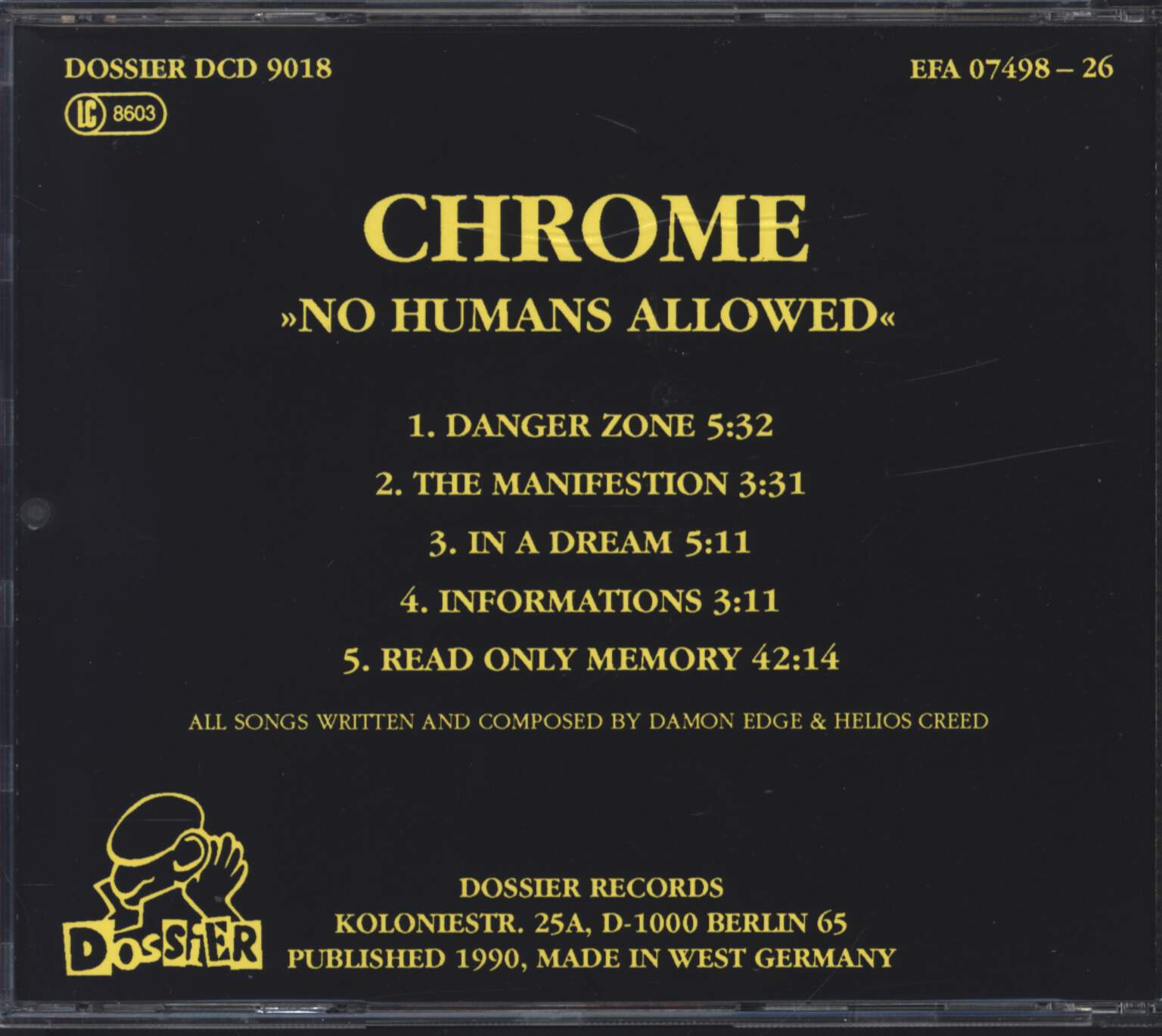 Chrome: No Humans Allowed, CD