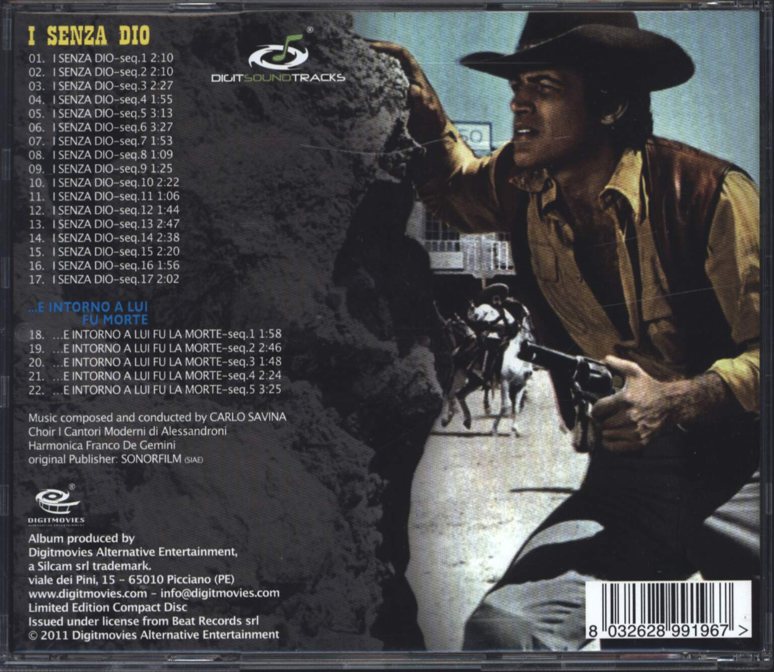 Carlo Savina: I Senza Dio / ...E Intorno A Lui Fu La Morte (Original Motion Picture Soundtracks), CD