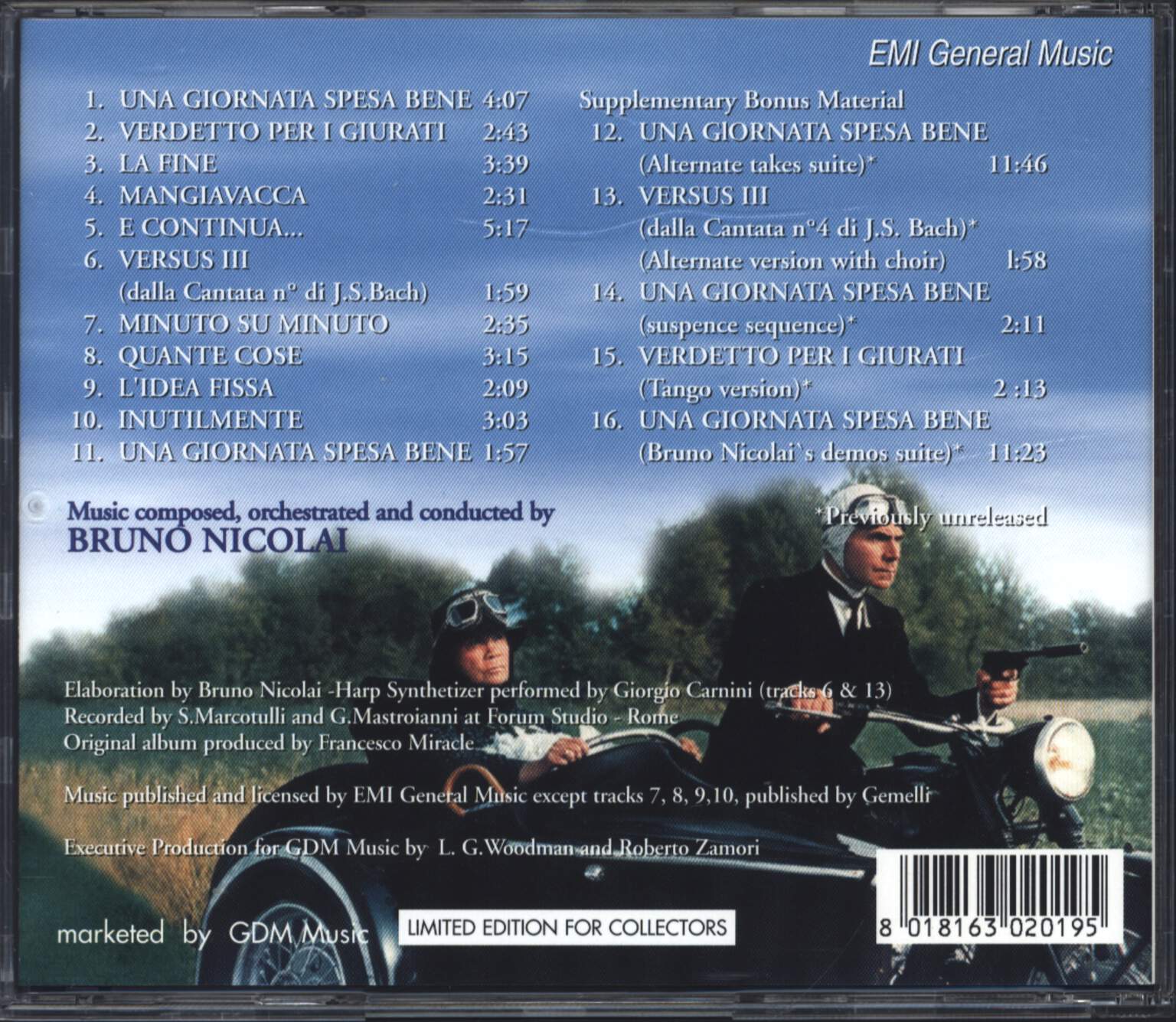 Bruno Nicolai: Una Giornata Spesa Bene (Complete Original Motion Picture Score), CD