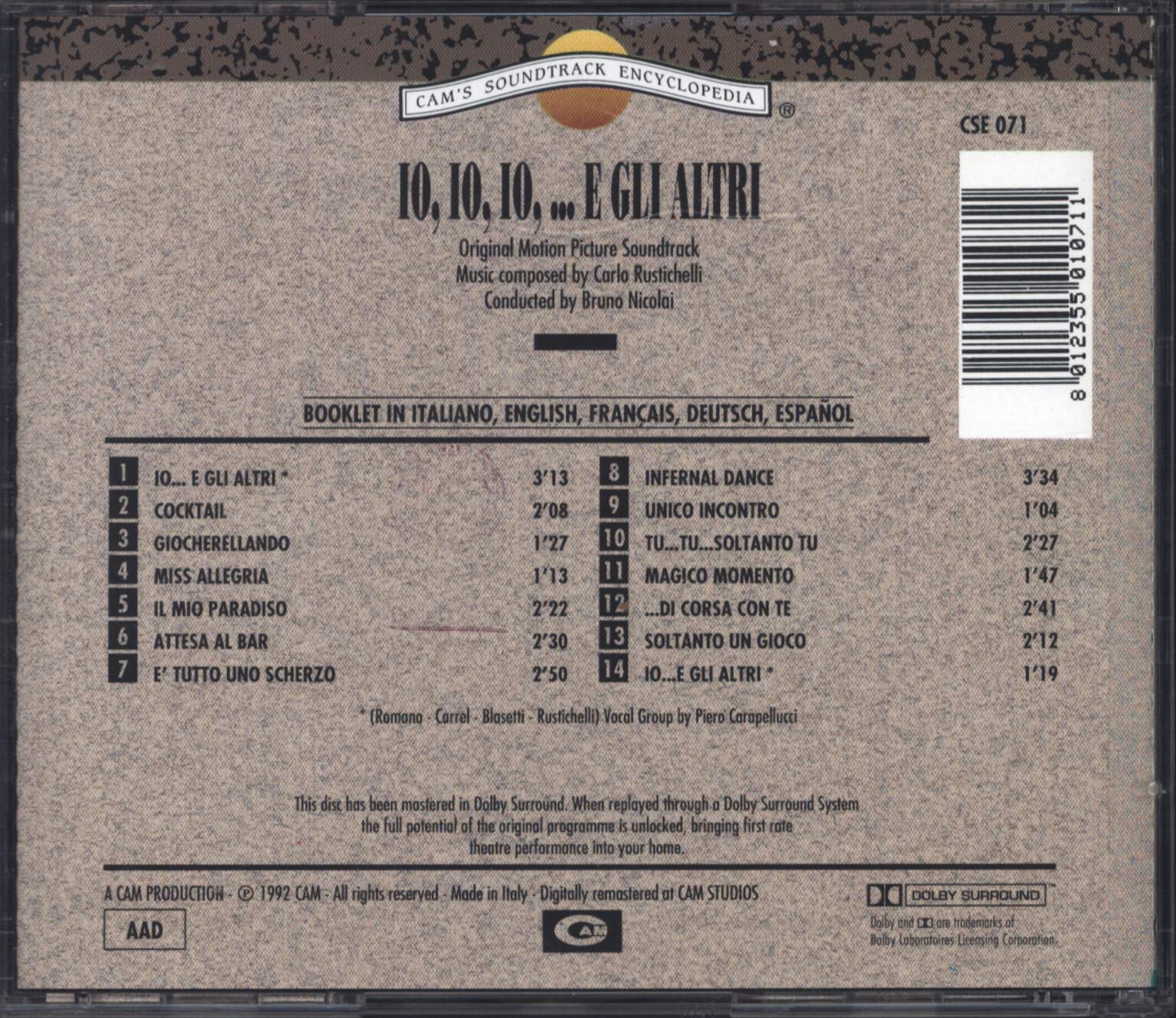 Carlo Rustichelli: Io, Io, Io... E Gli Altri, CD