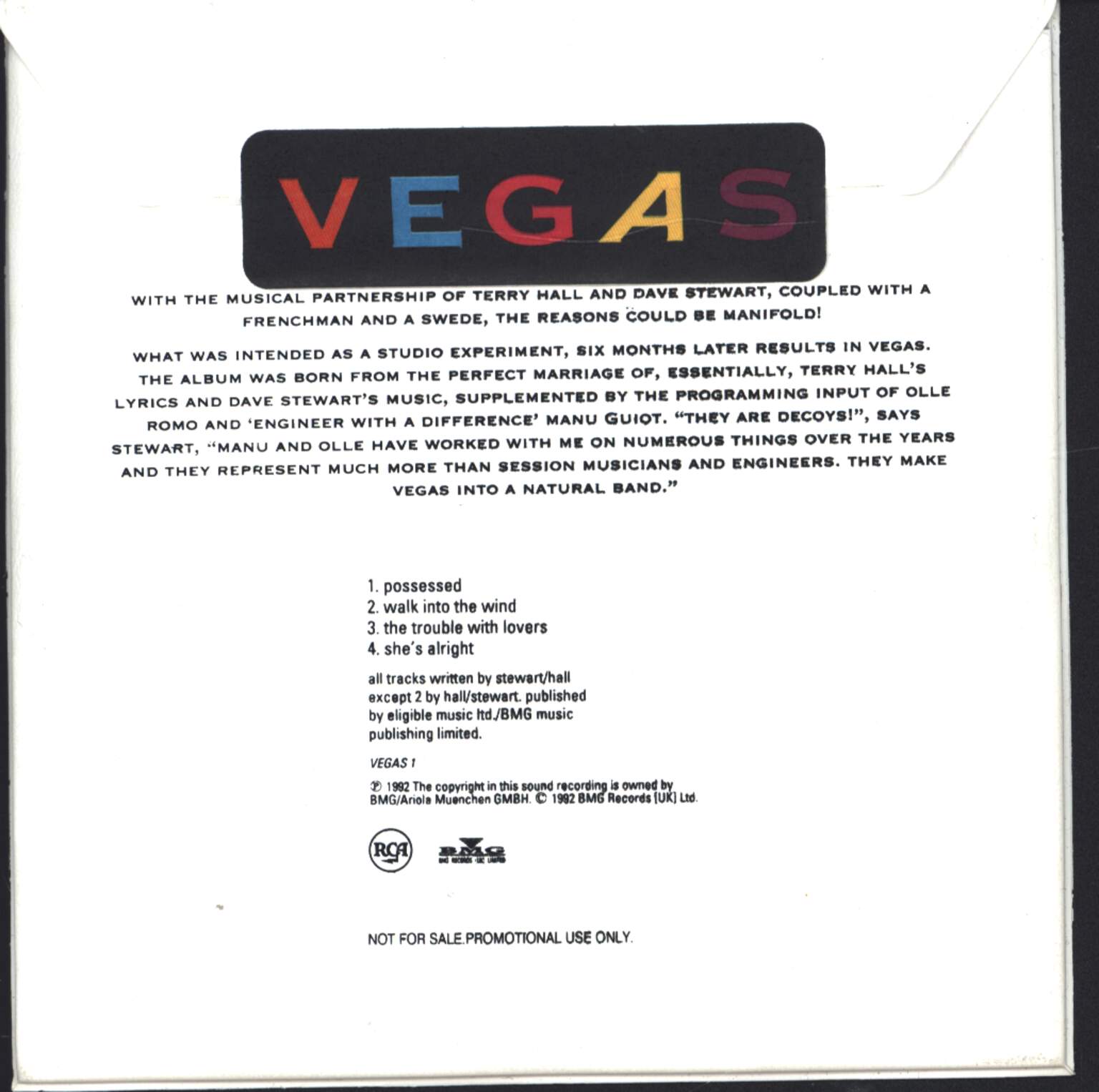 Vegas: Vegas, CD