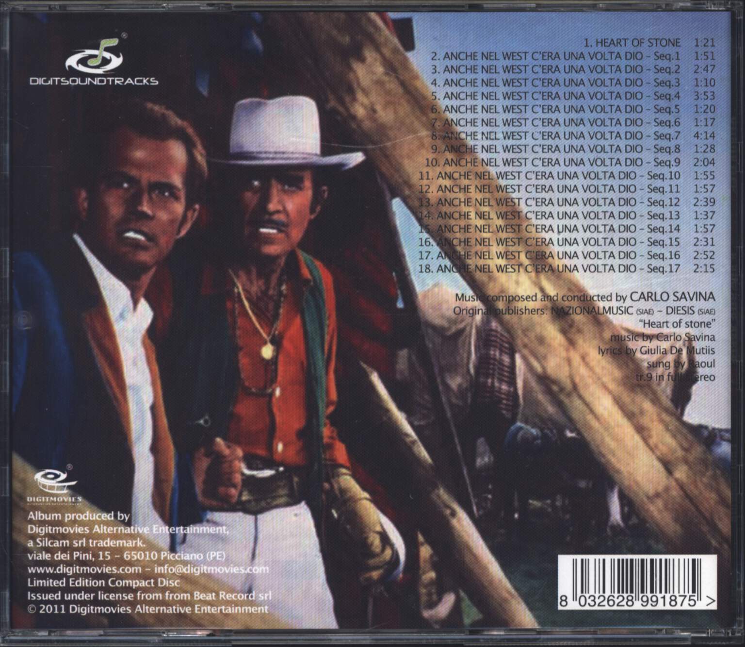 Carlo Savina: Anche Nel West C'Era Una Volta Dio (Original Motion Picture Soundtrack), CD