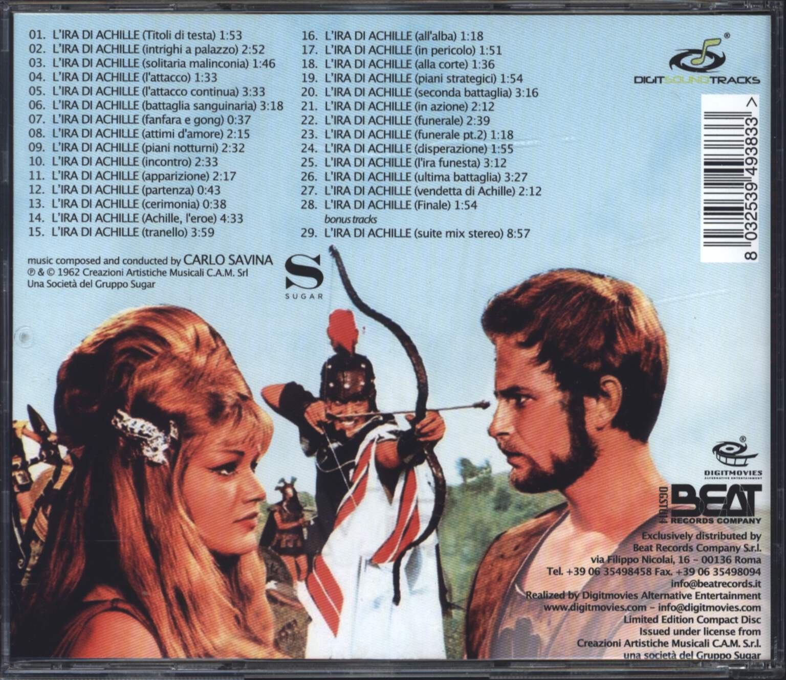 Carlo Savina: L'Ira Di Achille, CD